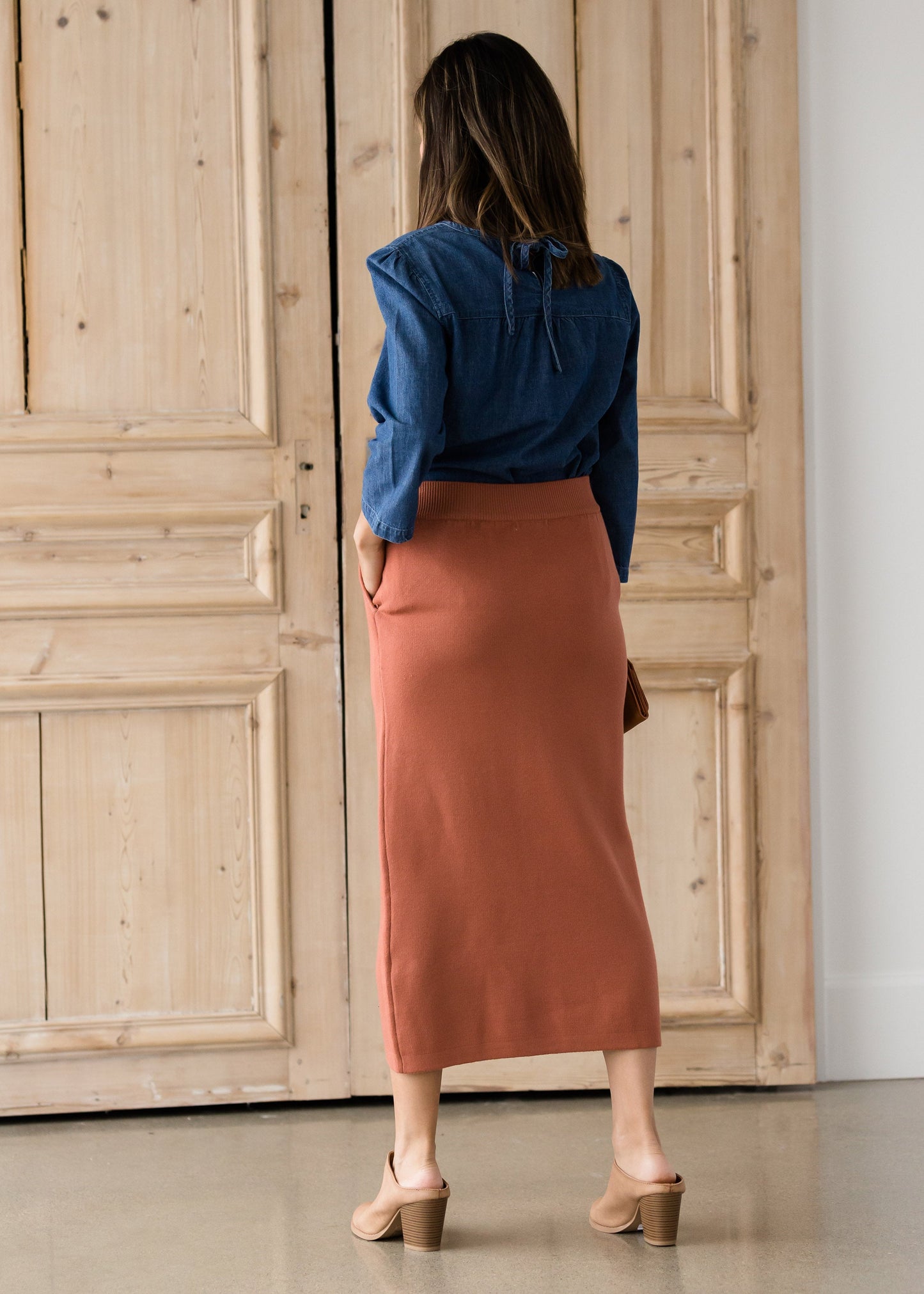 Brick Sweater Midi Skirt - FINAL SALE Skirts