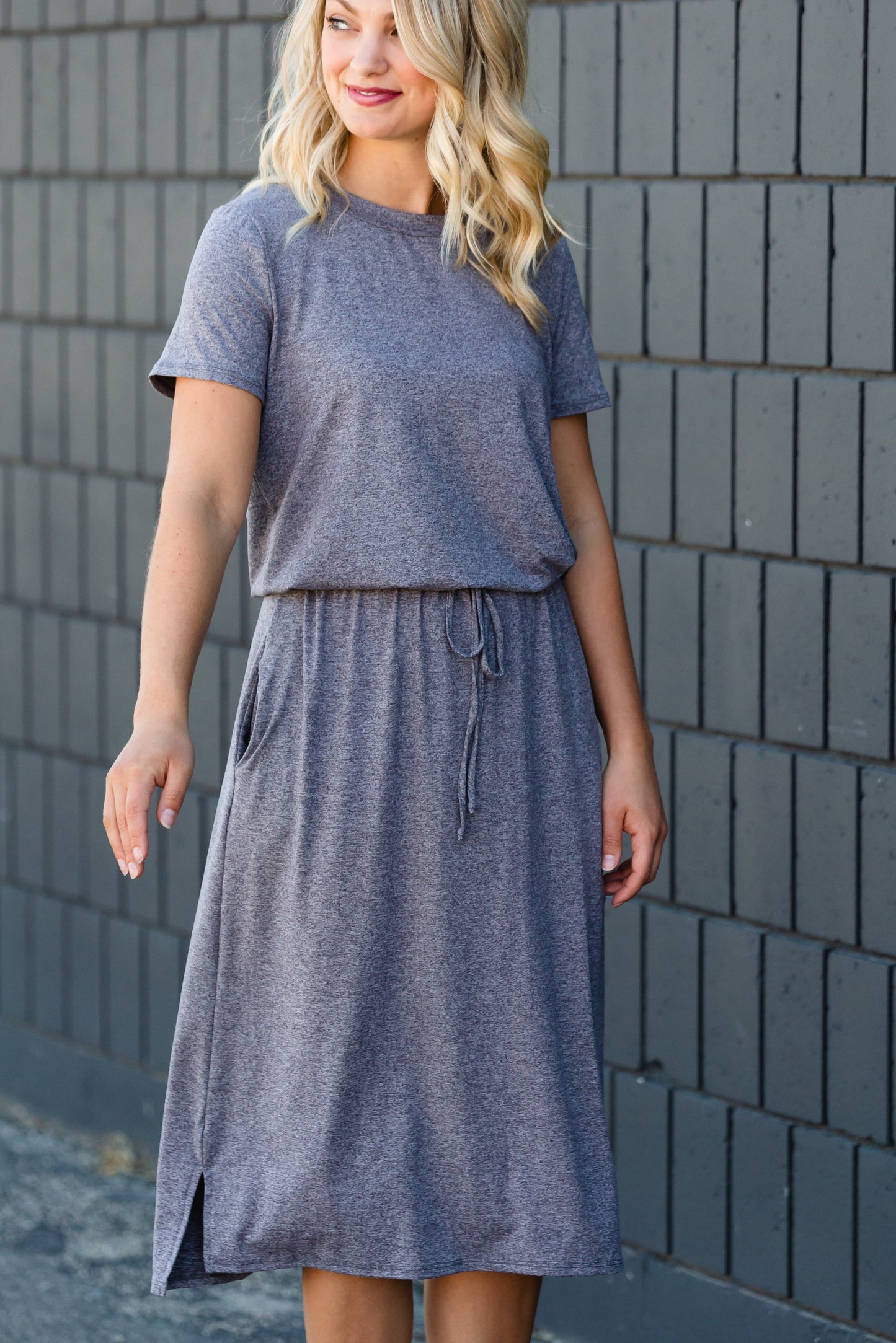 Buttery Soft Two Tone Midi Dress - FINAL SALE Dresses