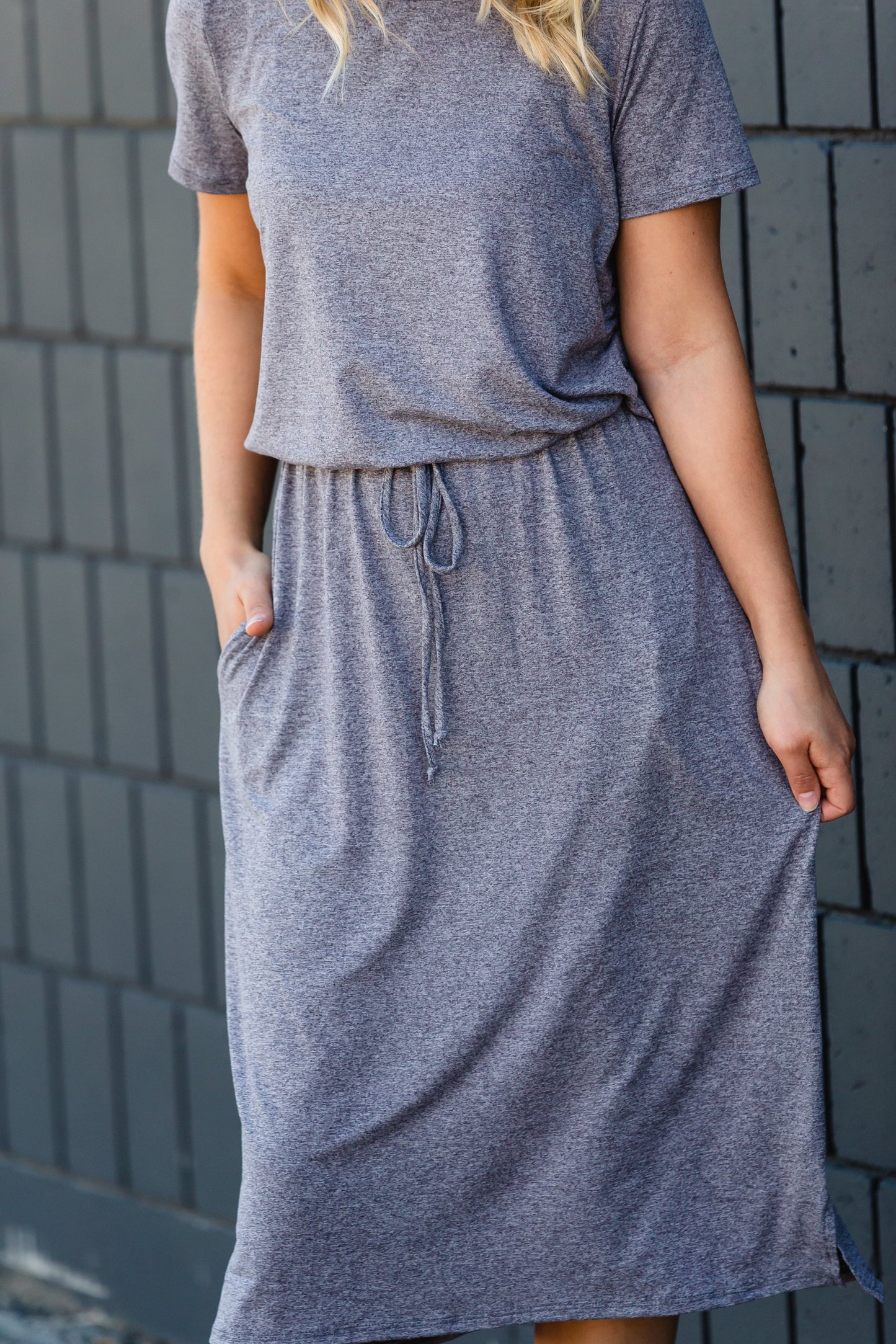 Buttery Soft Two Tone Midi Dress - FINAL SALE Dresses