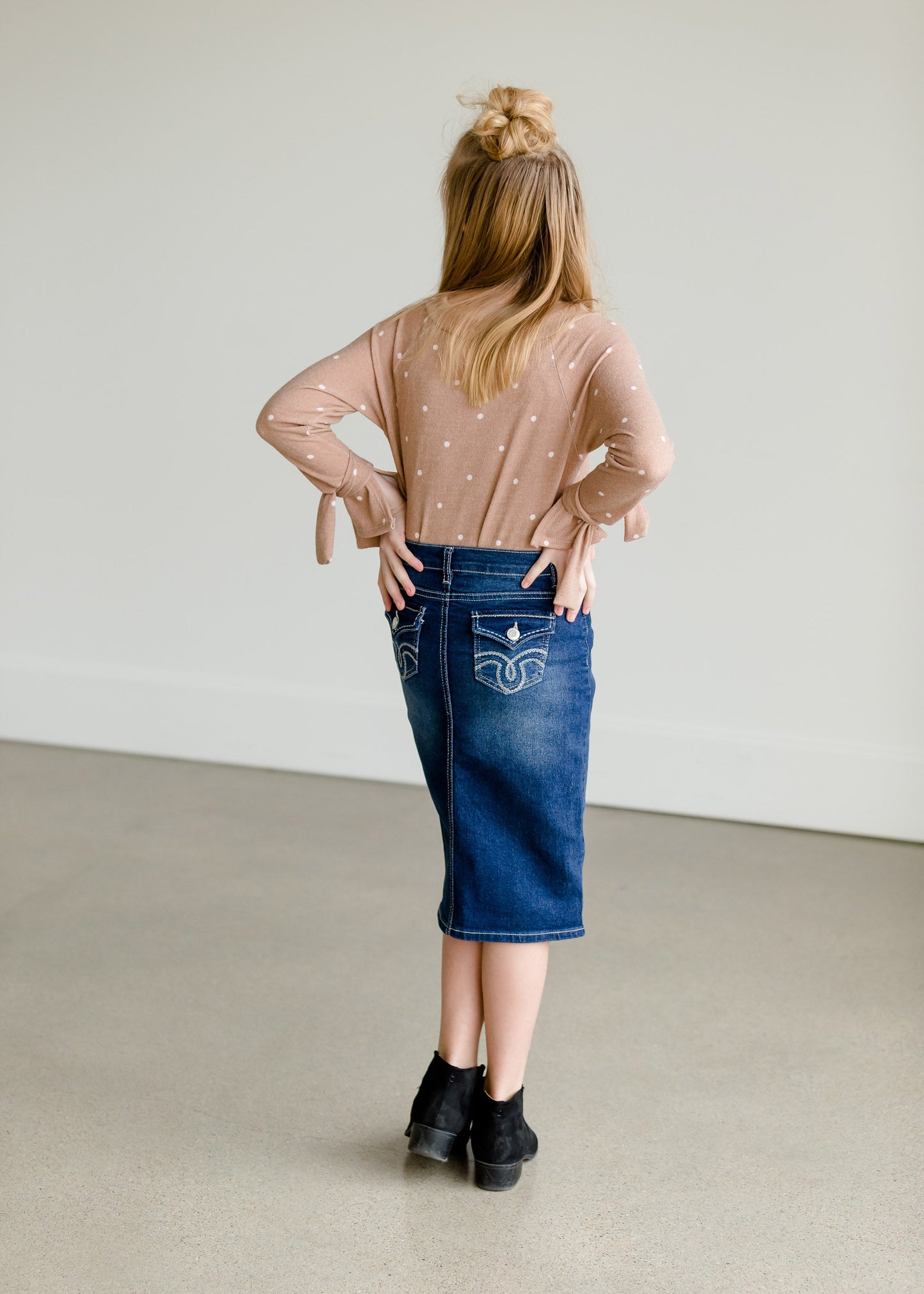 Button Pocket Midi Denim Skirt - FINAL SALE Skirts