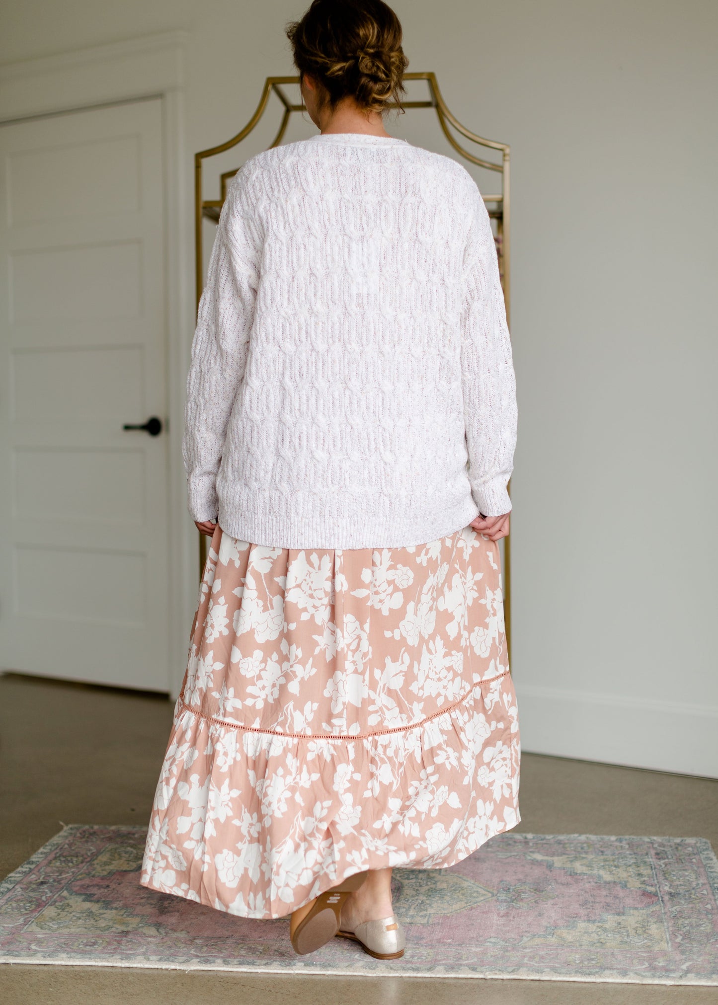 Button Up Cable Knit Cardigan Shirts Polagram
