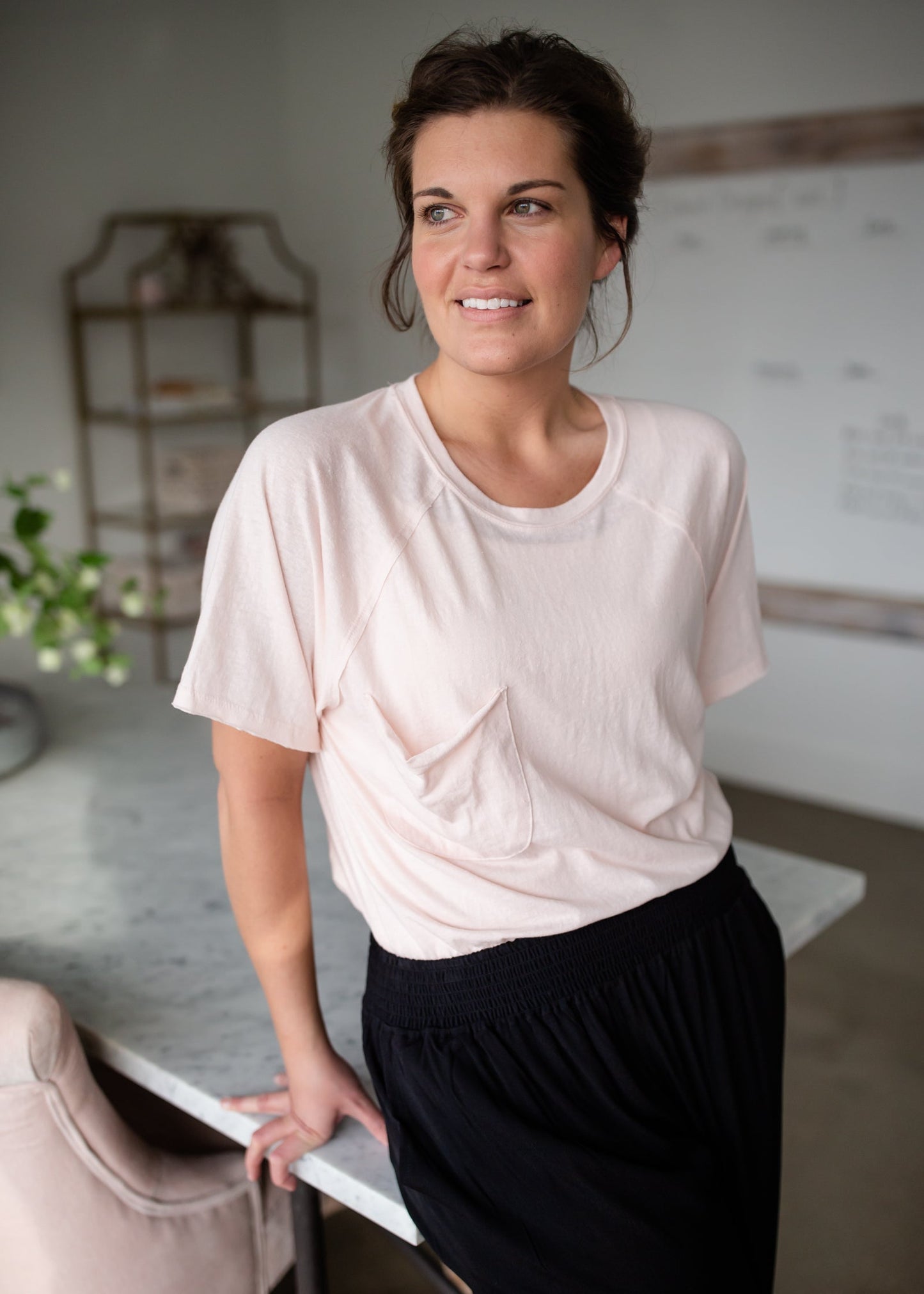 Carly Triblend Pocket Tee Tops Z Supply Light Pink / XS