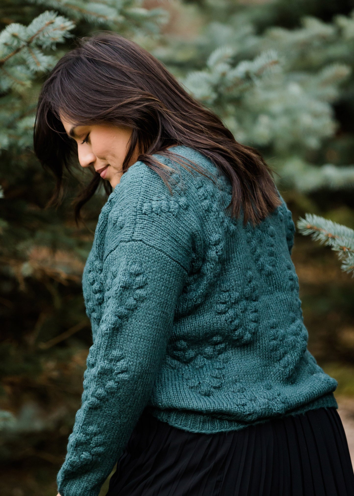 Chunky Knit V-Neck Sweater-FINAL SALE Tops