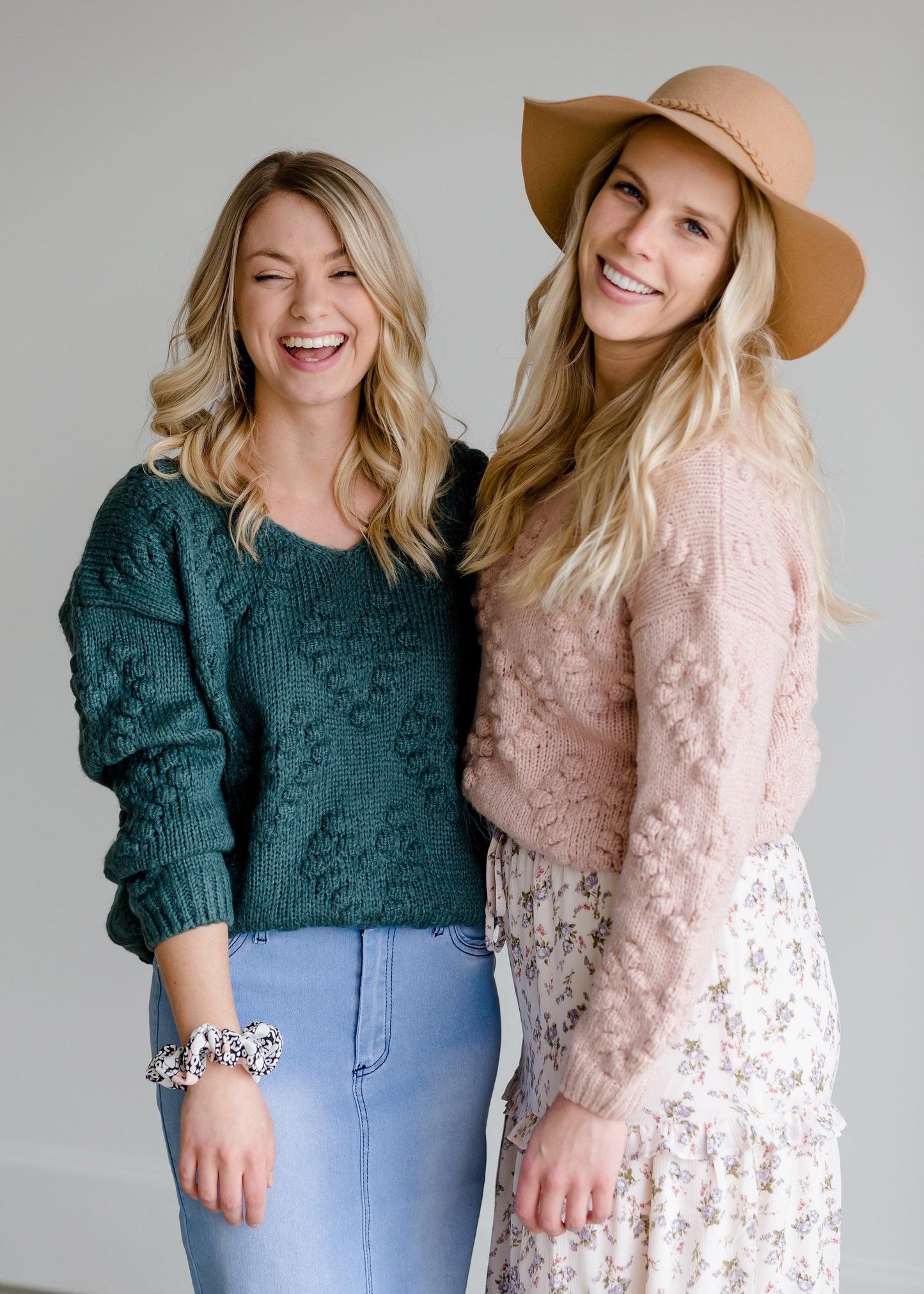 Chunky Knit V-Neck Sweater-FINAL SALE Tops