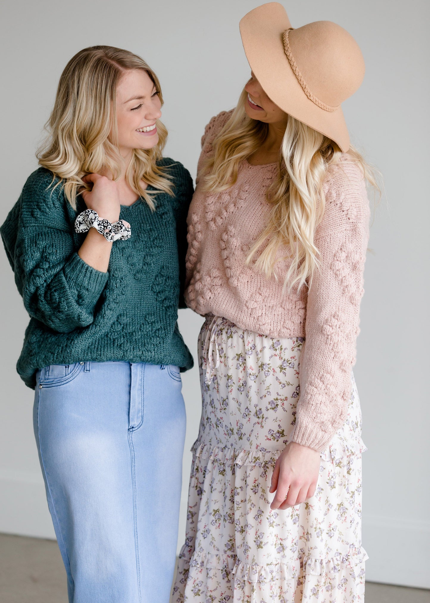 Chunky Knit V-Neck Sweater-FINAL SALE Tops