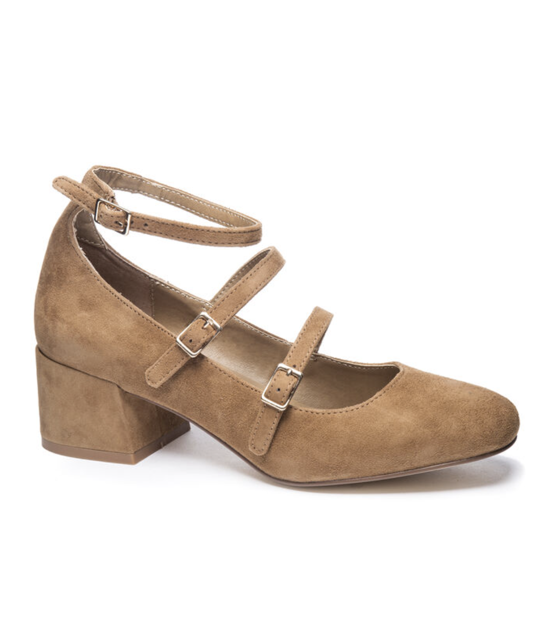 CL by Chinese Laundry Suede Three Strap Heel Shoes Chinese Laundry