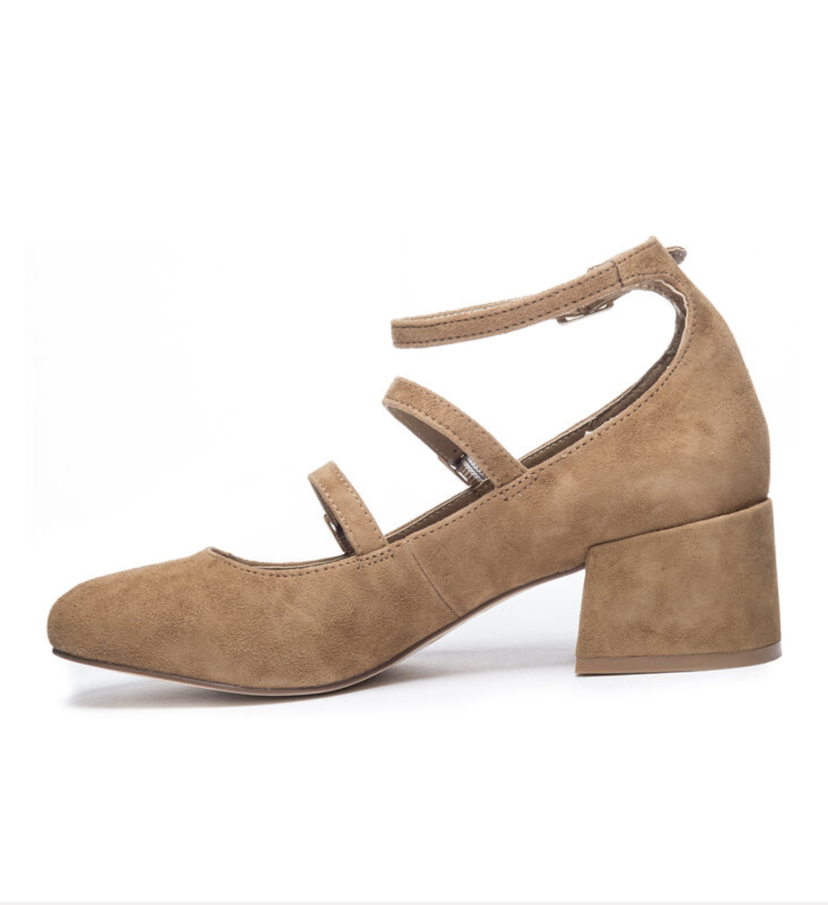 CL by Chinese Laundry Suede Three Strap Heel Shoes Chinese Laundry