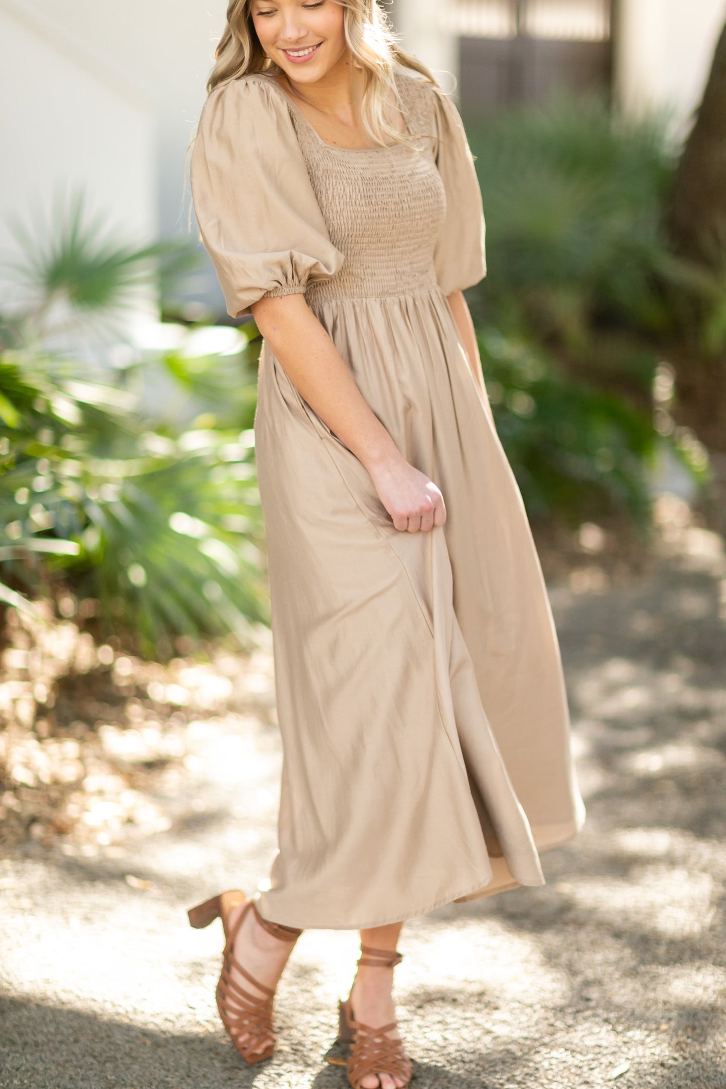 Coming Soon! Kayleen Smocked Bodice Maxi Dress Dresses