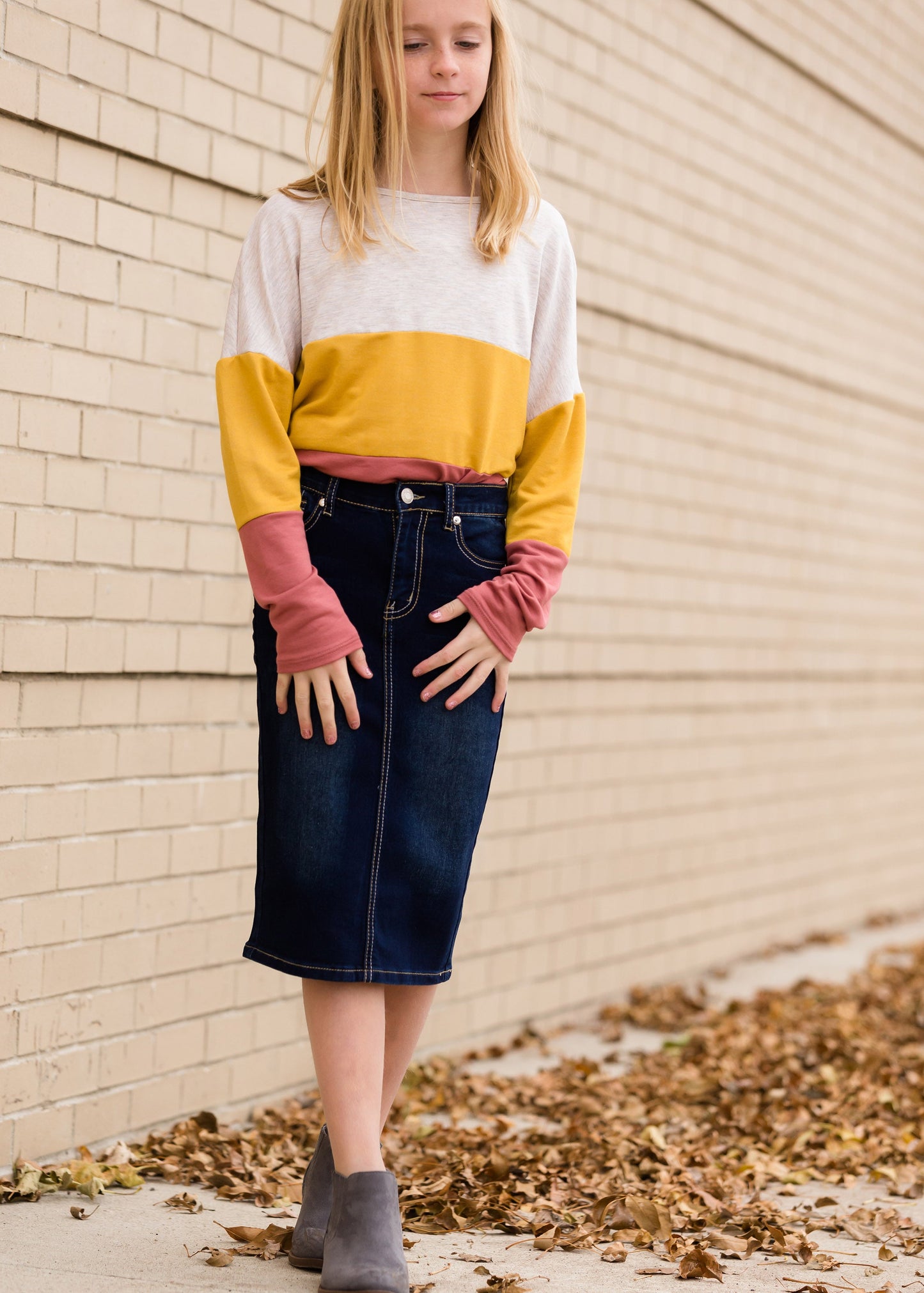 Cross Stitch Pocket Midi Skirt Skirts