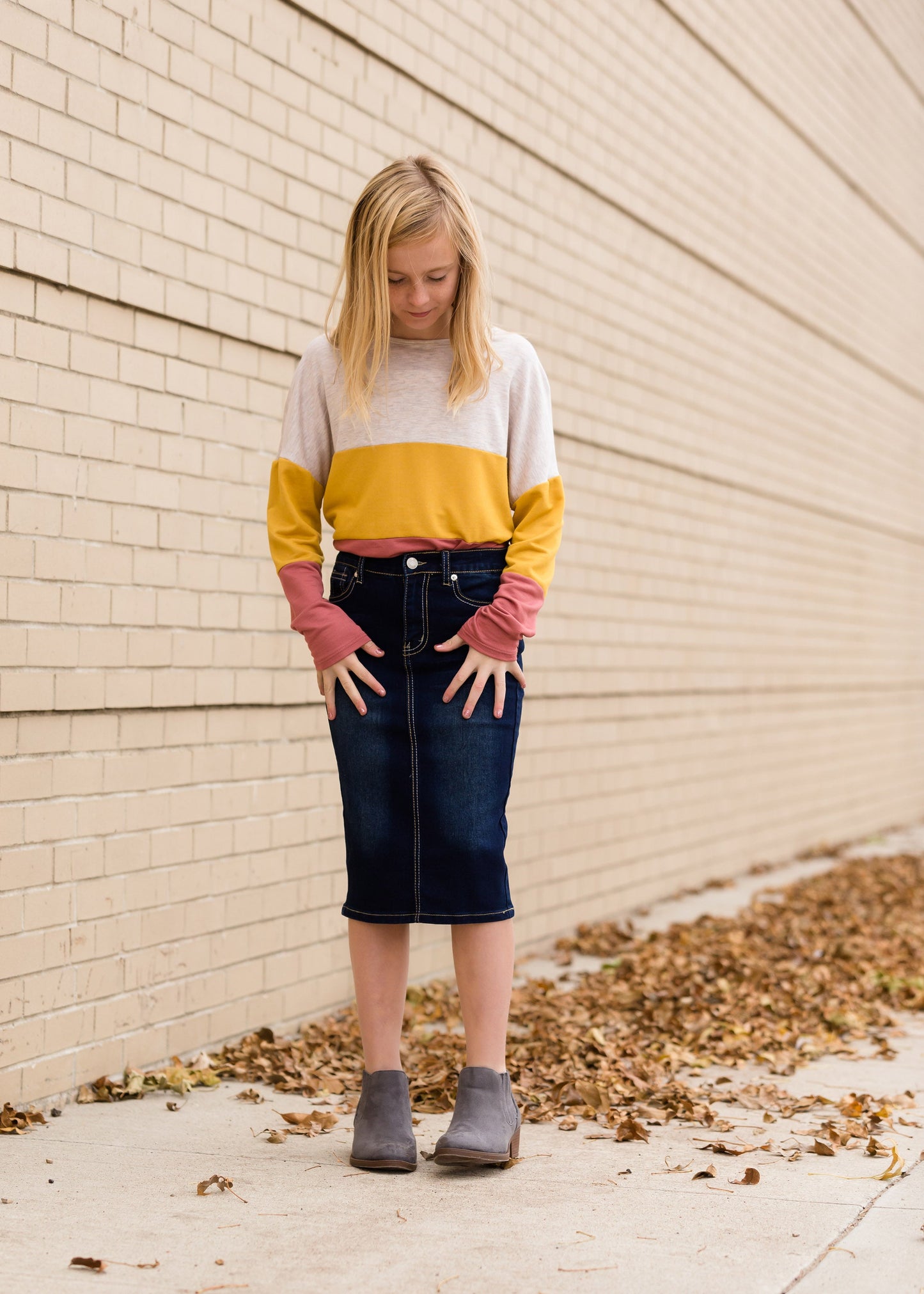 Cross Stitch Pocket Midi Skirt Skirts