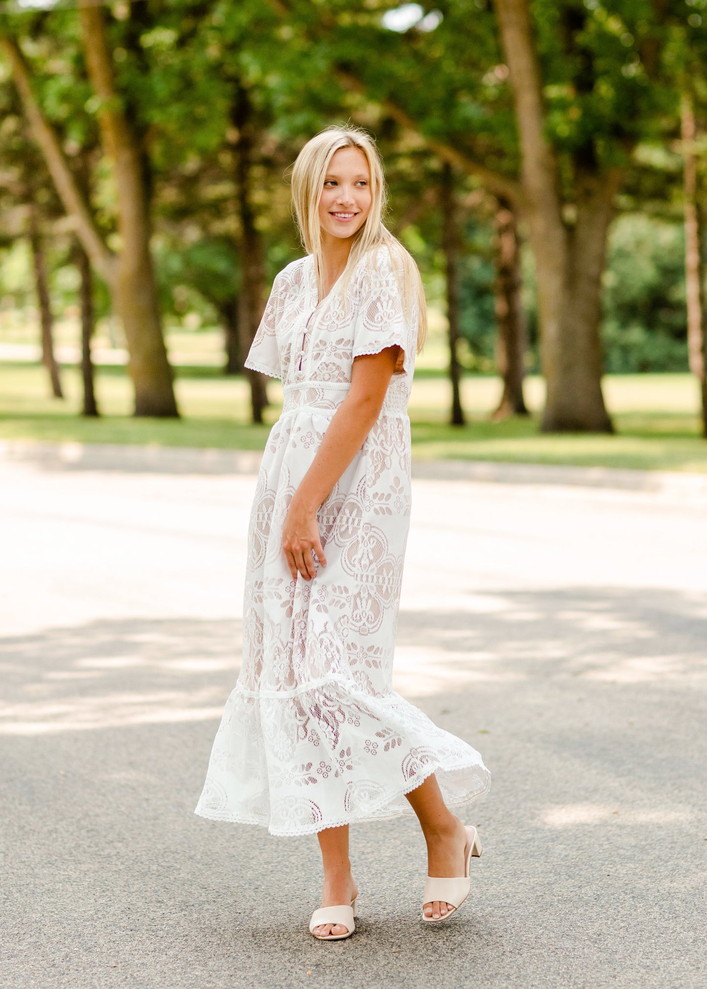 Detailed Lace Maxi Dress - FINAL SALE Dresses