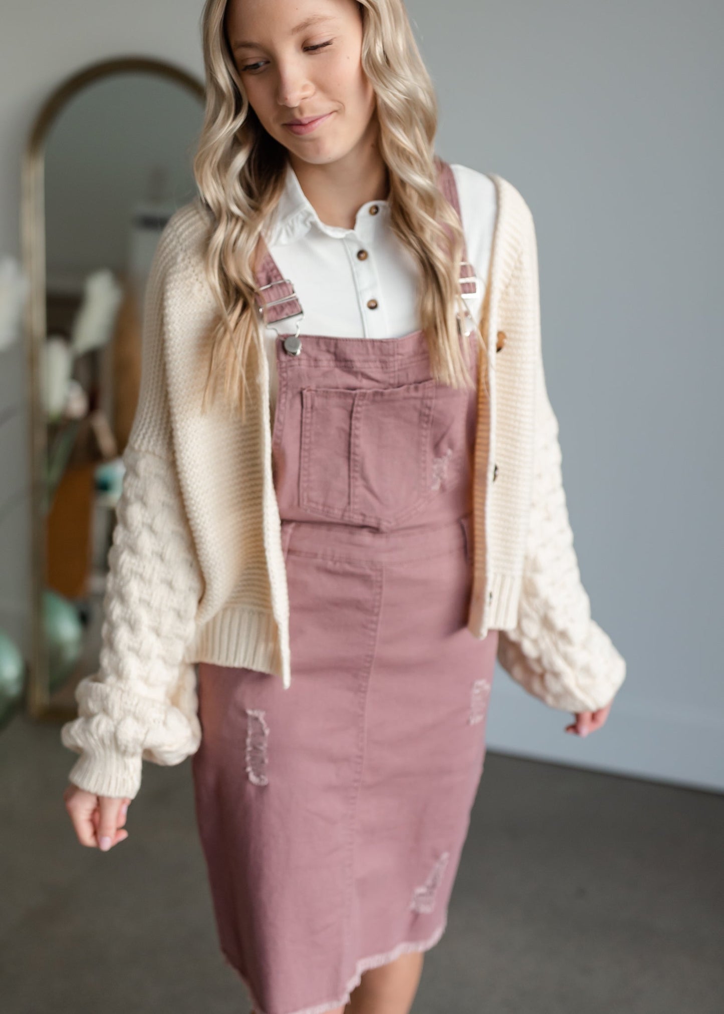 Distressed Overall Midi Dress - FINAL SALE Dresses Polagram + BaeVely