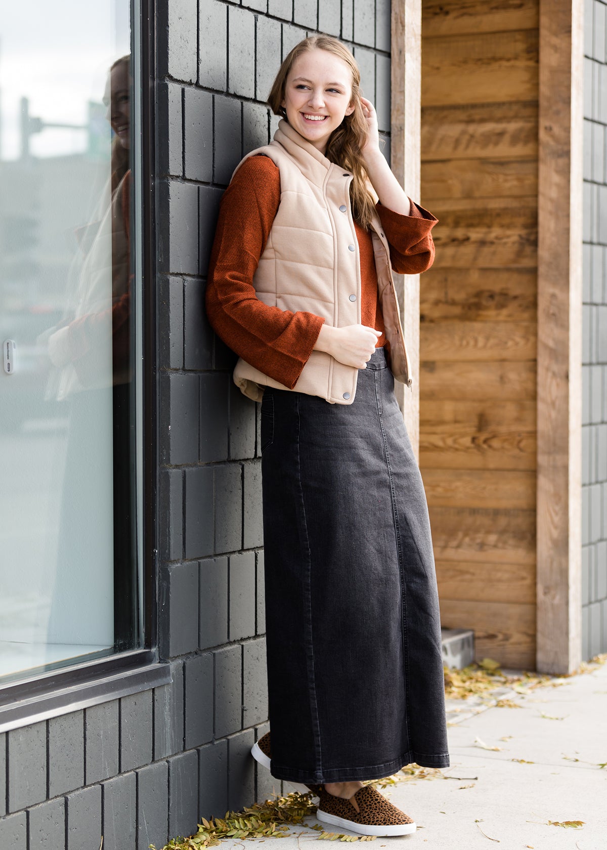 Donna Long Denim Skirt - FINAL SALE Skirts