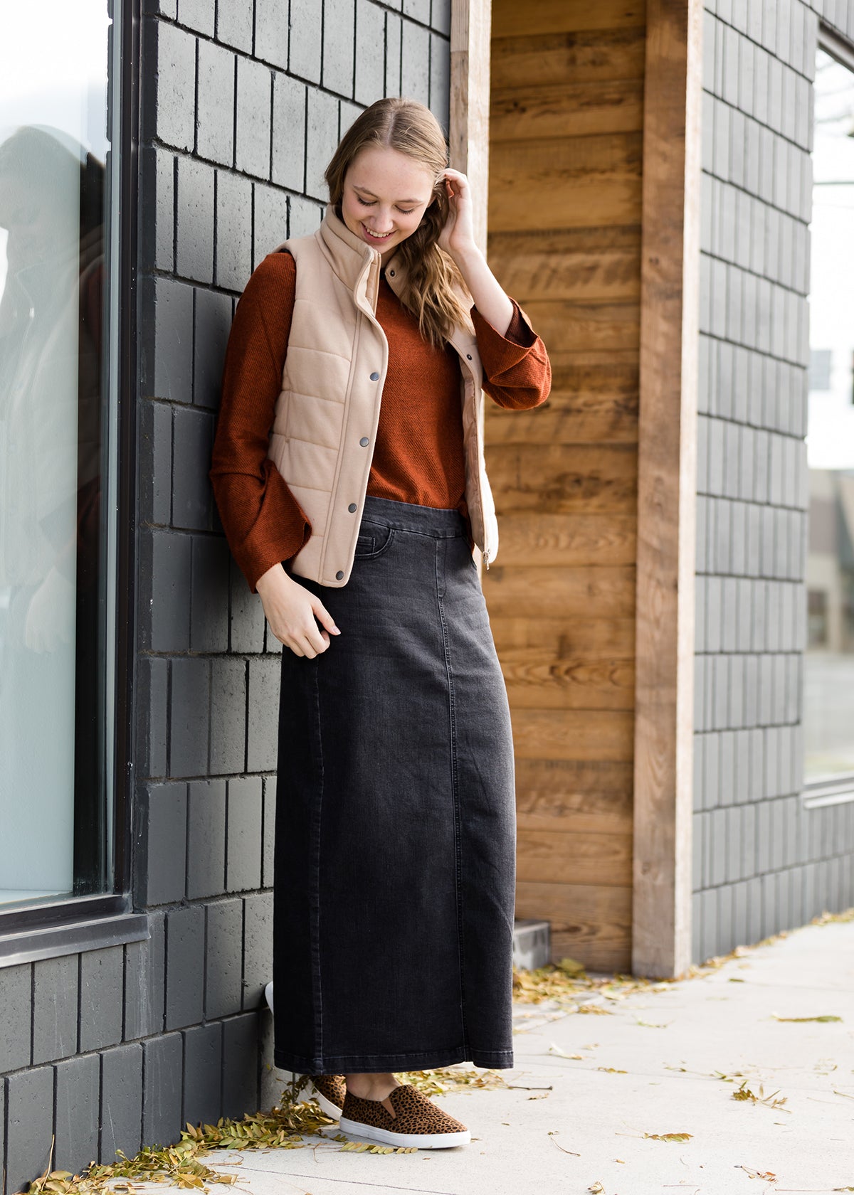 Donna Long Denim Skirt - FINAL SALE Skirts
