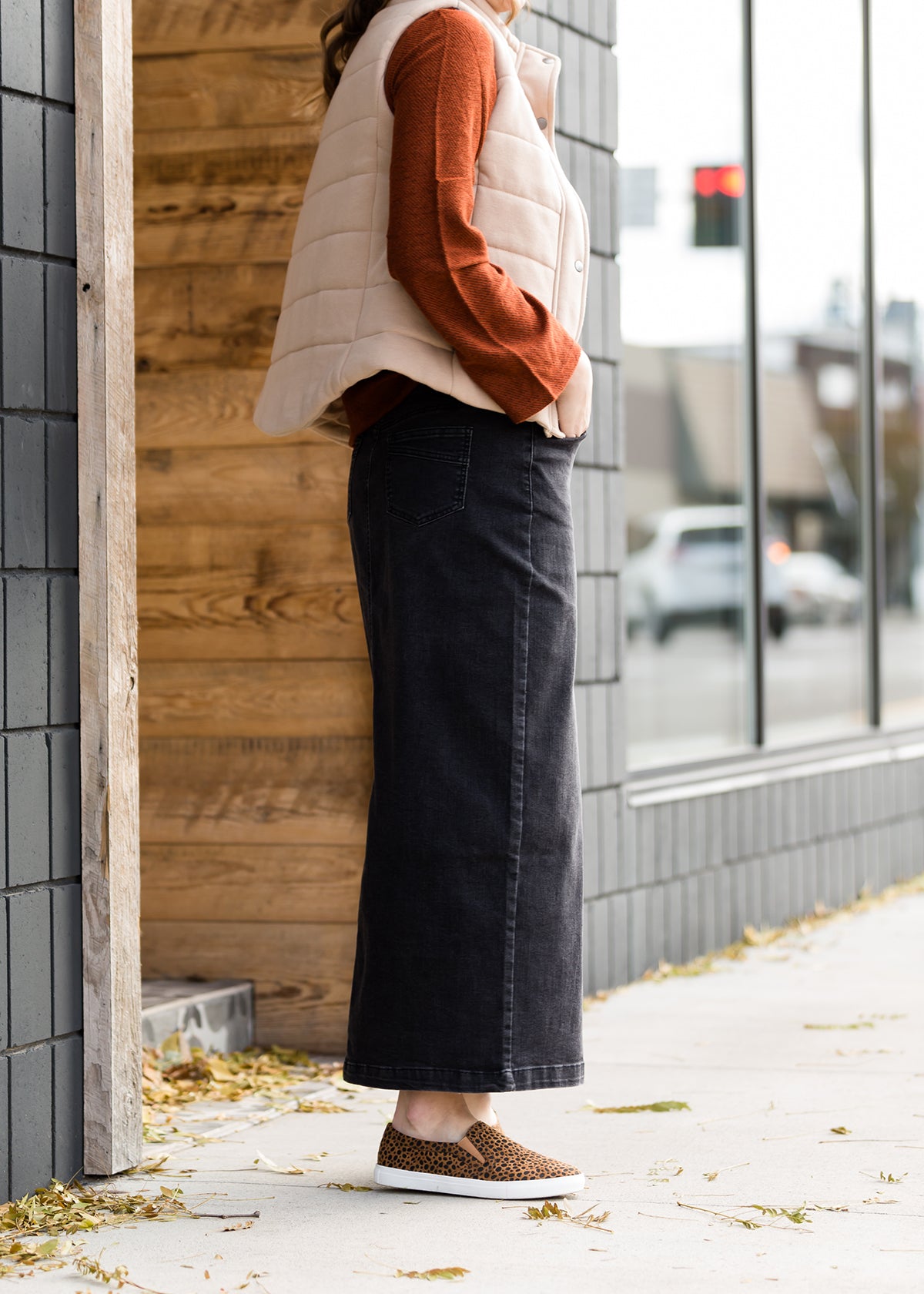 Donna Long Denim Skirt - FINAL SALE Skirts