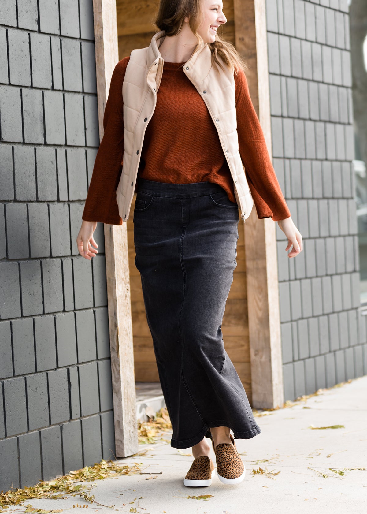Donna Long Denim Skirt - FINAL SALE Skirts