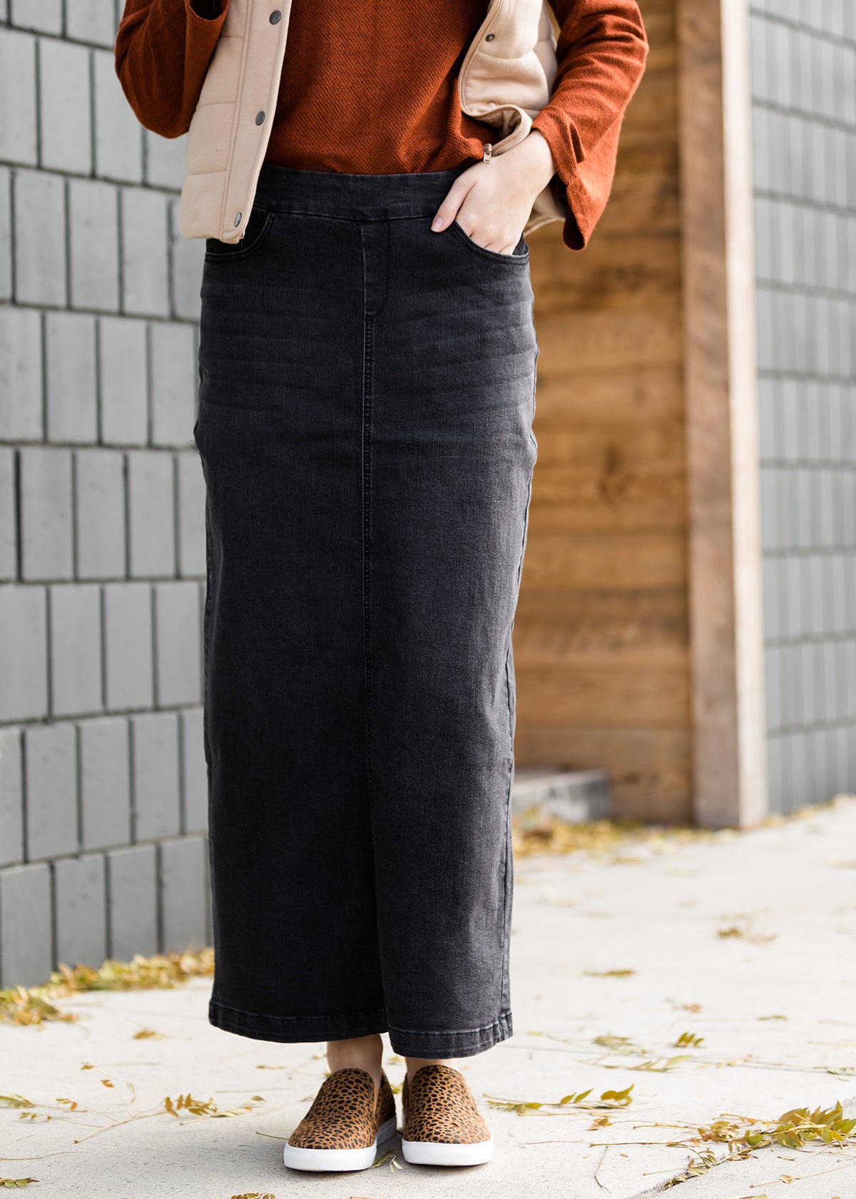 Donna Long Denim Skirt - FINAL SALE Skirts
