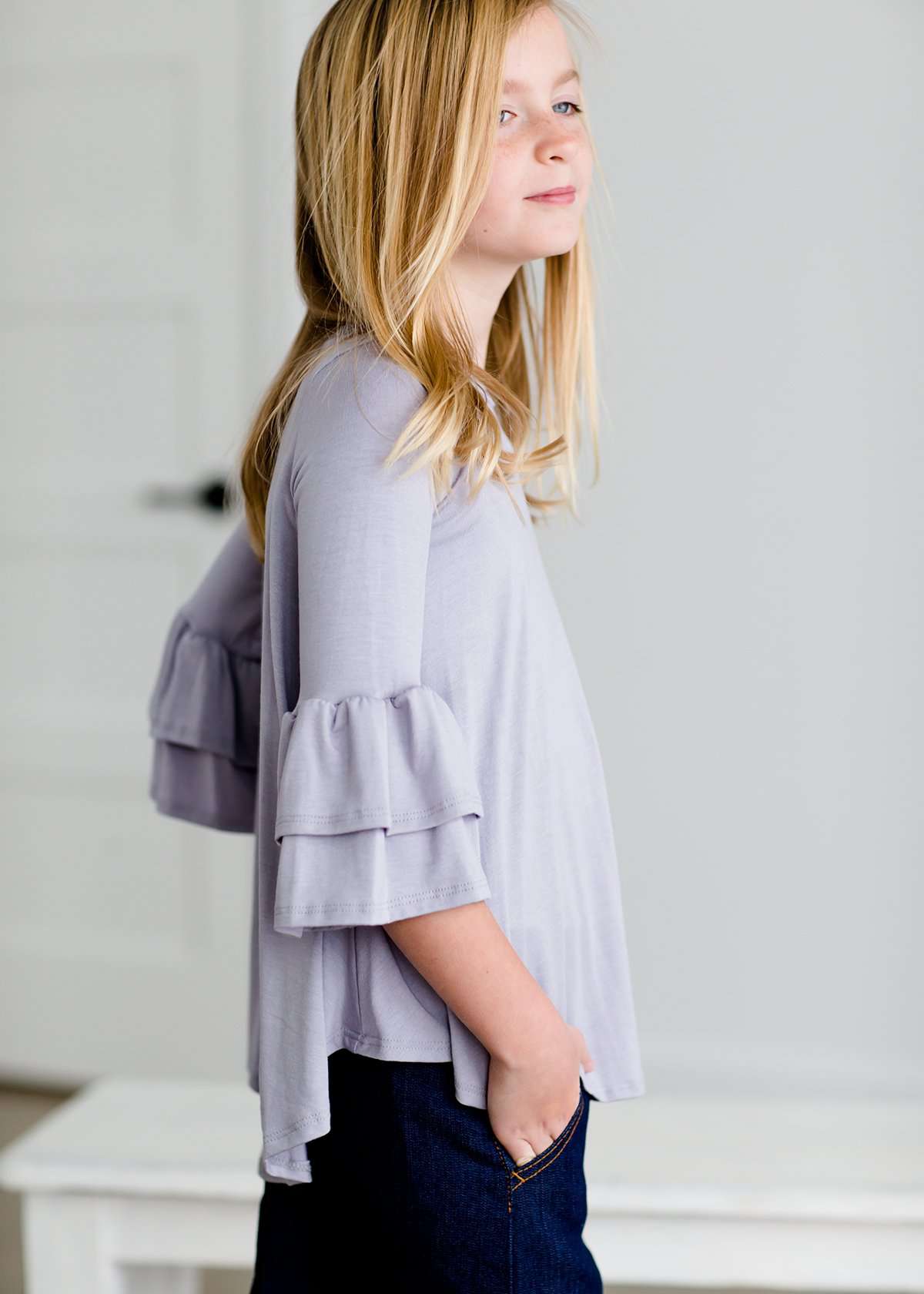 Double Ruffle Sleeve Top - FINAL SALE Tops