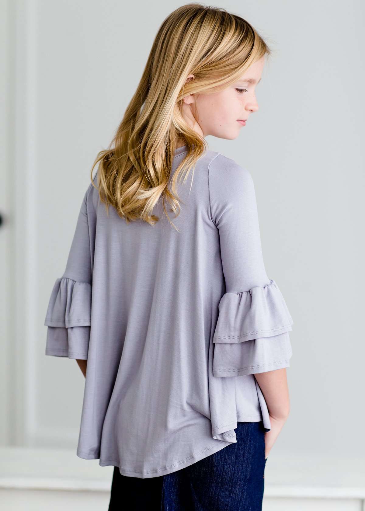 Double Ruffle Sleeve Top - FINAL SALE Tops