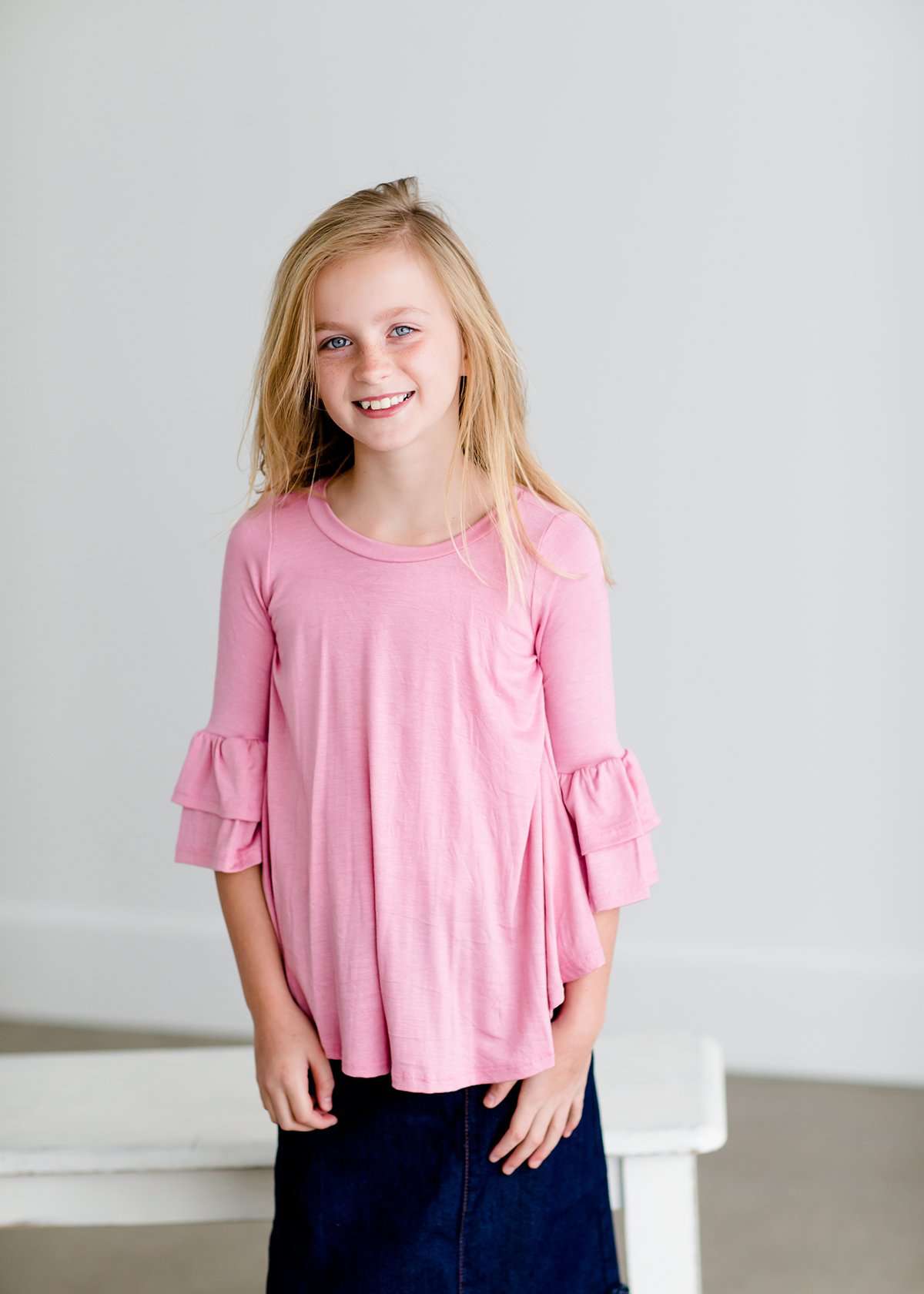 Double Ruffle Sleeve Top - FINAL SALE Tops