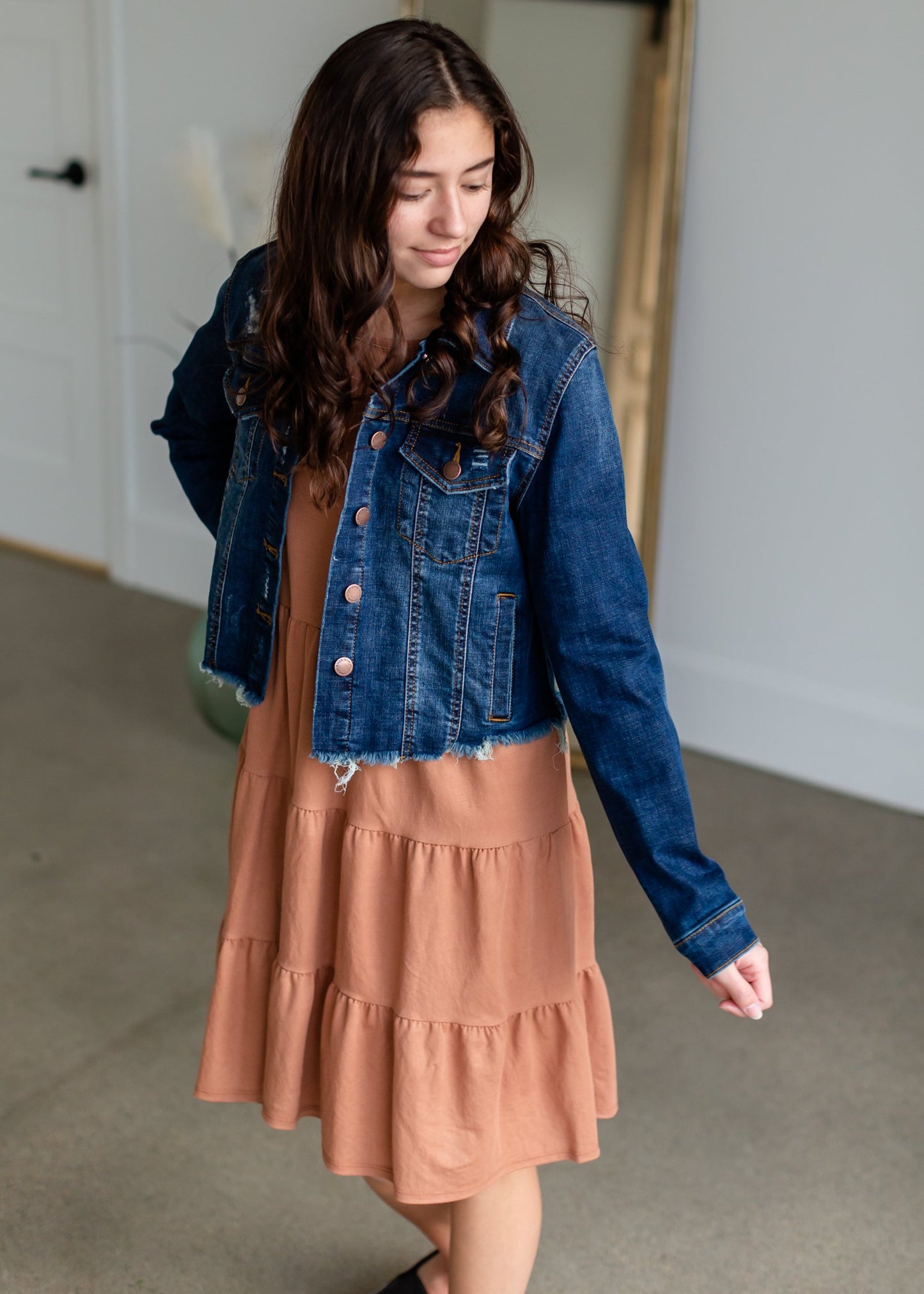 Dusty Rust Pillow Sleeve Midi Dress Dresses Tres Bien