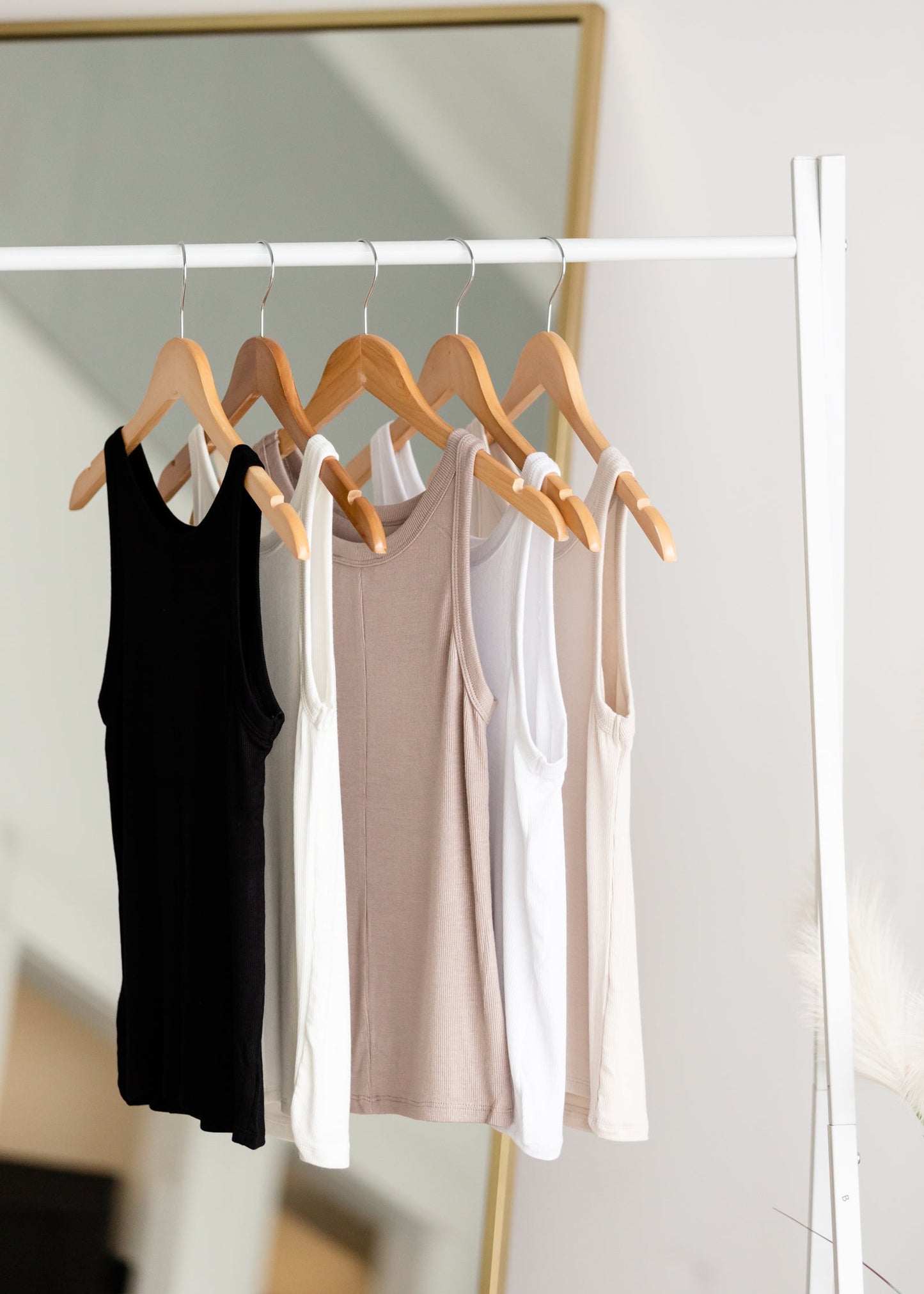 Elevated Ribbed Layering Tank Top Shirt Zenana Black / S