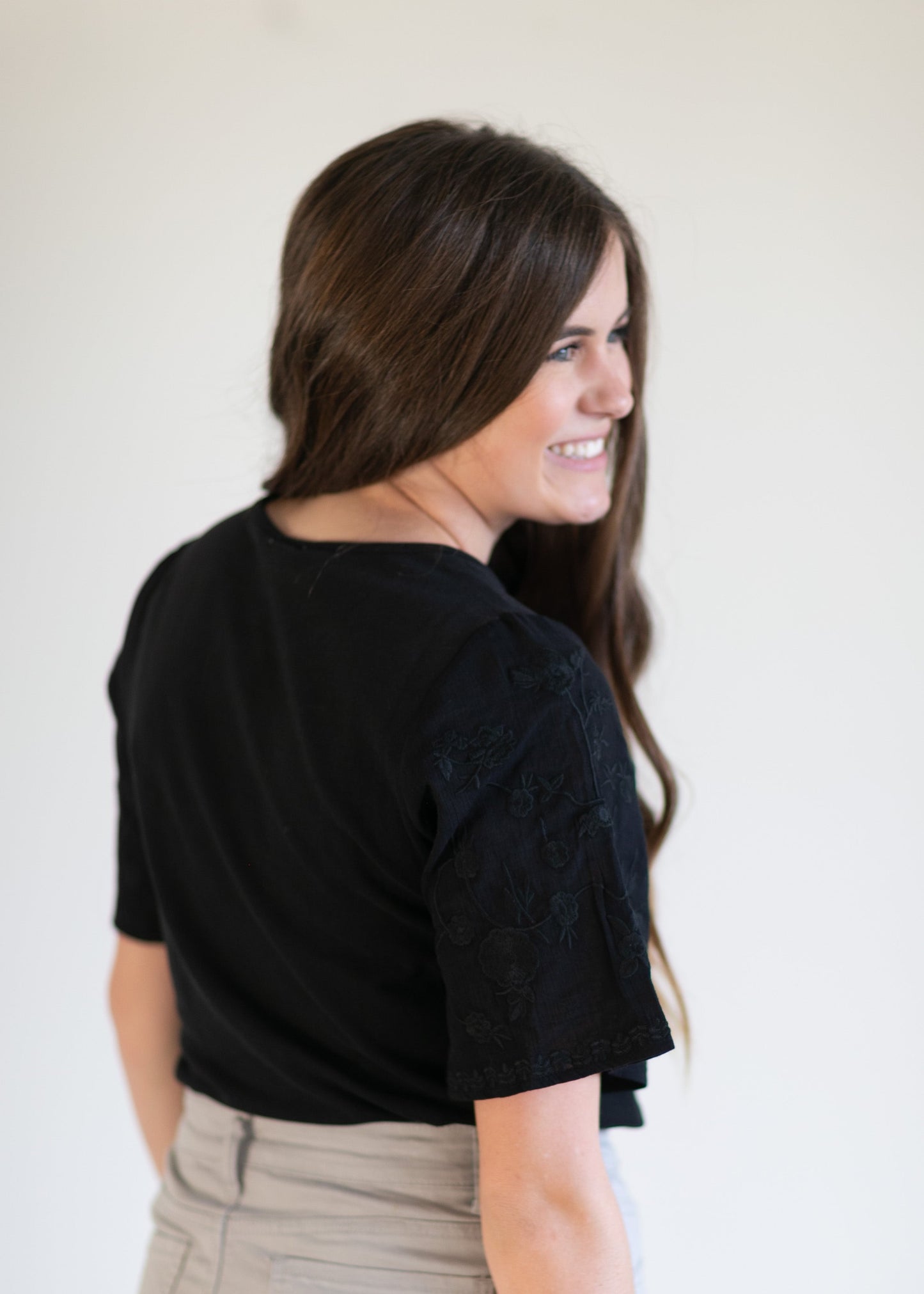 Elizabeth Embroidered Top Tops
