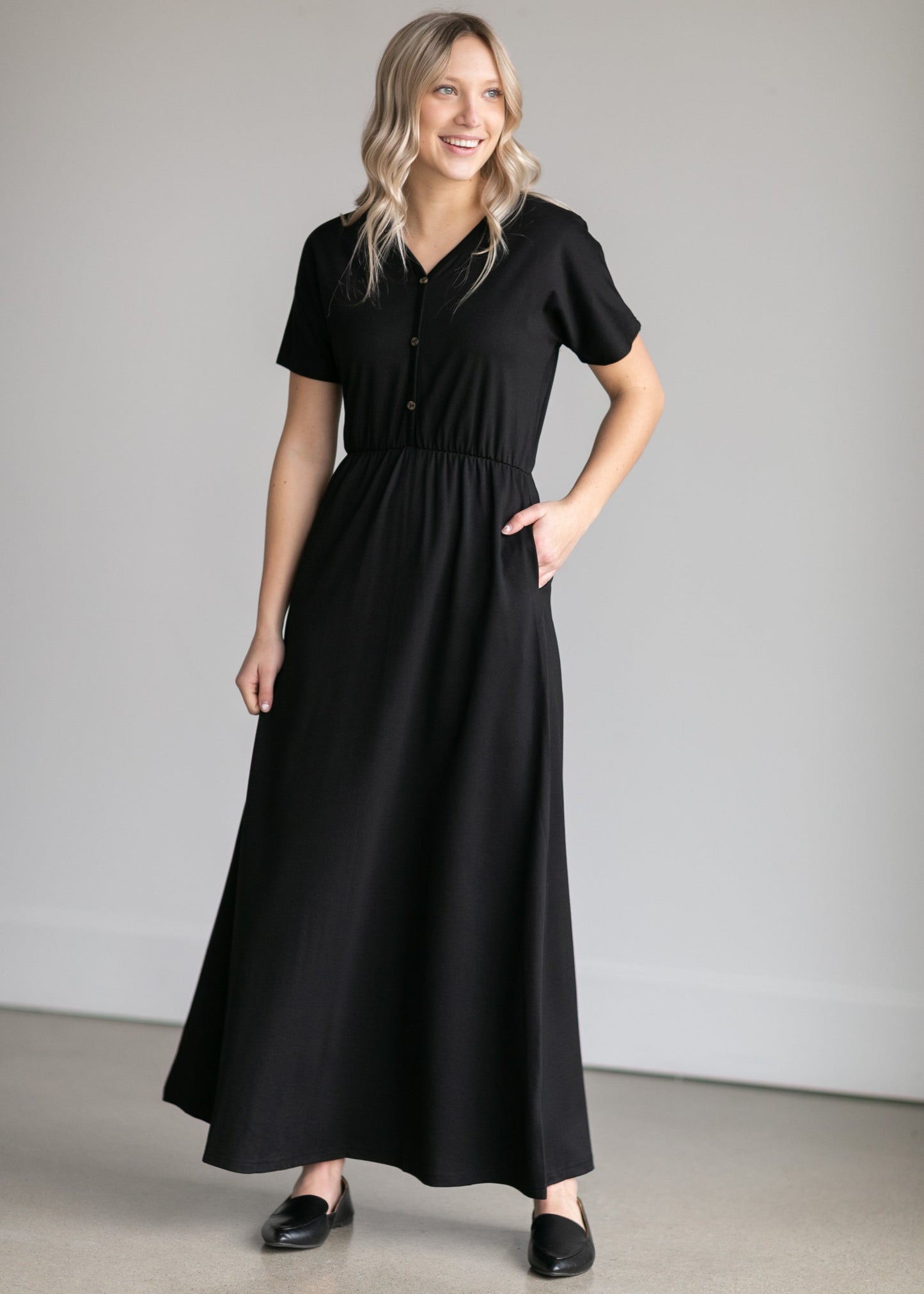 Ella Cinched Waist Maxi Dress Dresses