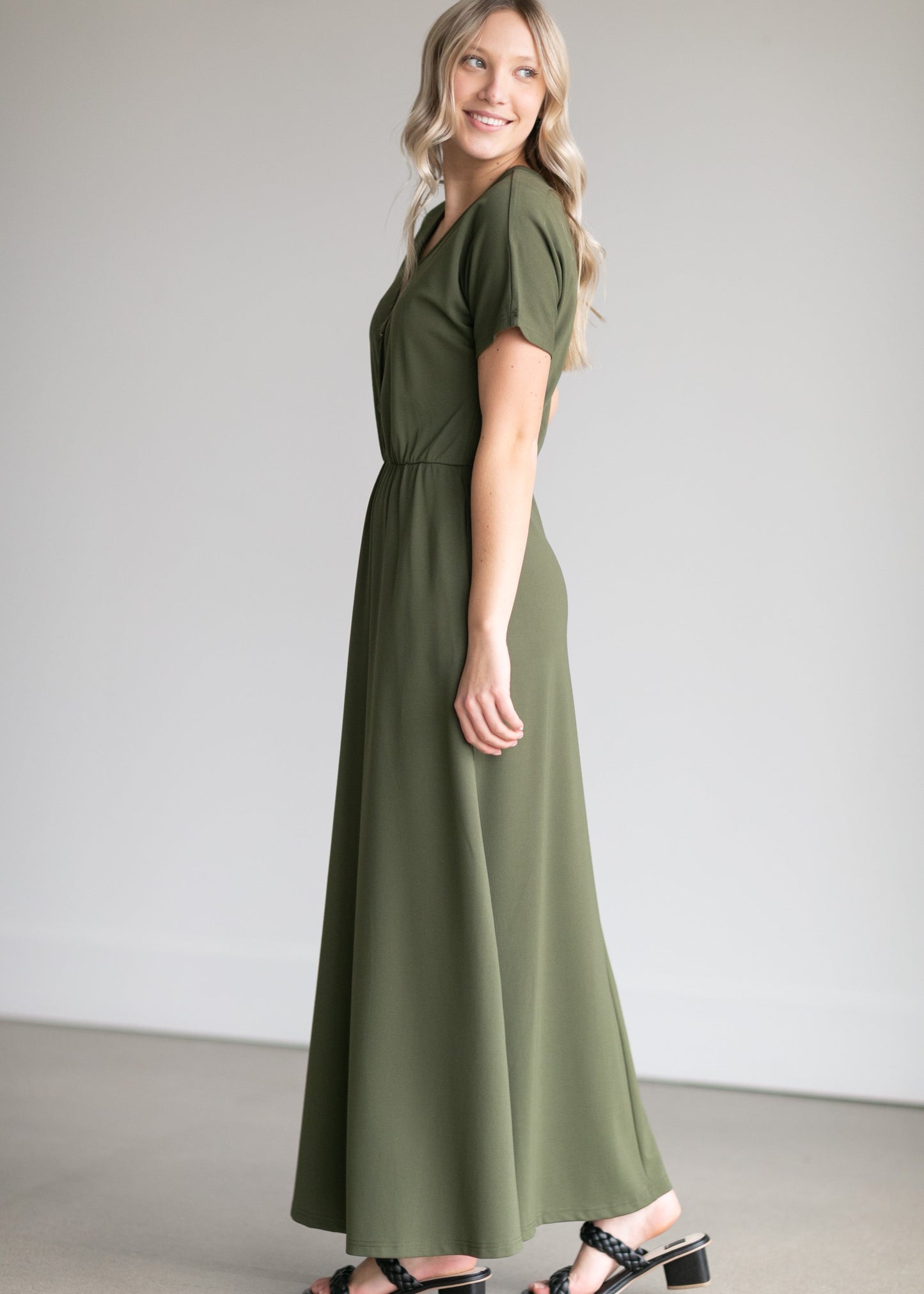 Ella Cinched Waist Maxi Dress Dresses