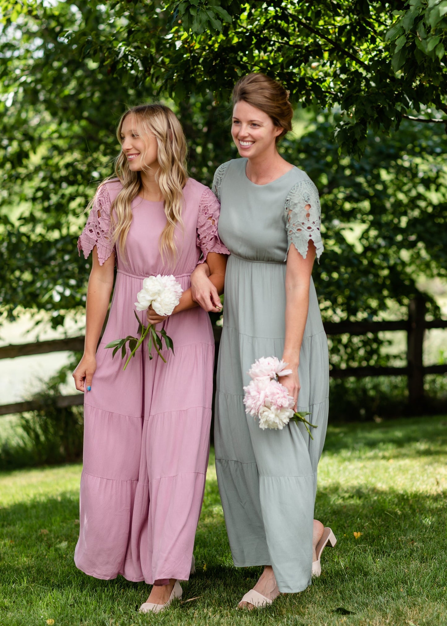 Eyelet Lace Crepe Maxi Dress - FINAL SALE Dresses