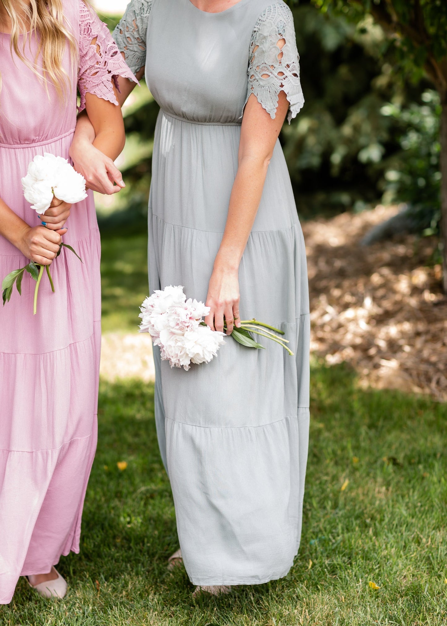 Eyelet Lace Crepe Maxi Dress - FINAL SALE Dresses