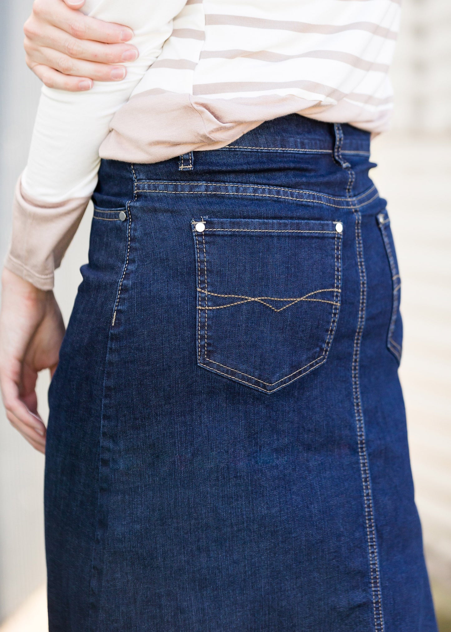 Grace A-Line Long Denim Skirt - FINAL SALE Skirts