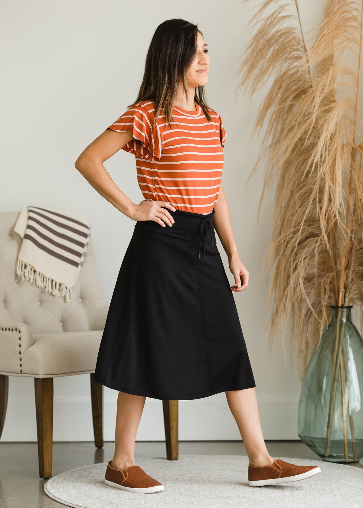 Hana Knit A-Line Midi Skirt - FINAL SALE Skirts