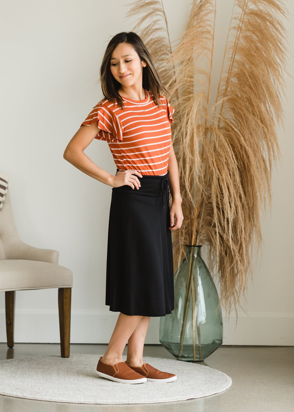 Hana Knit A-Line Midi Skirt - FINAL SALE Skirts