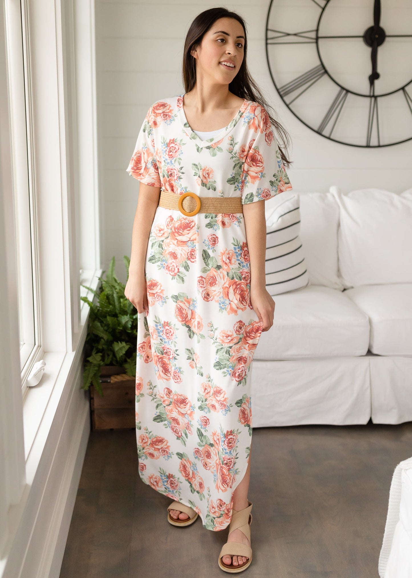 Ivory Vintage Floral Maxi Dress - FINAL SALE Dresses