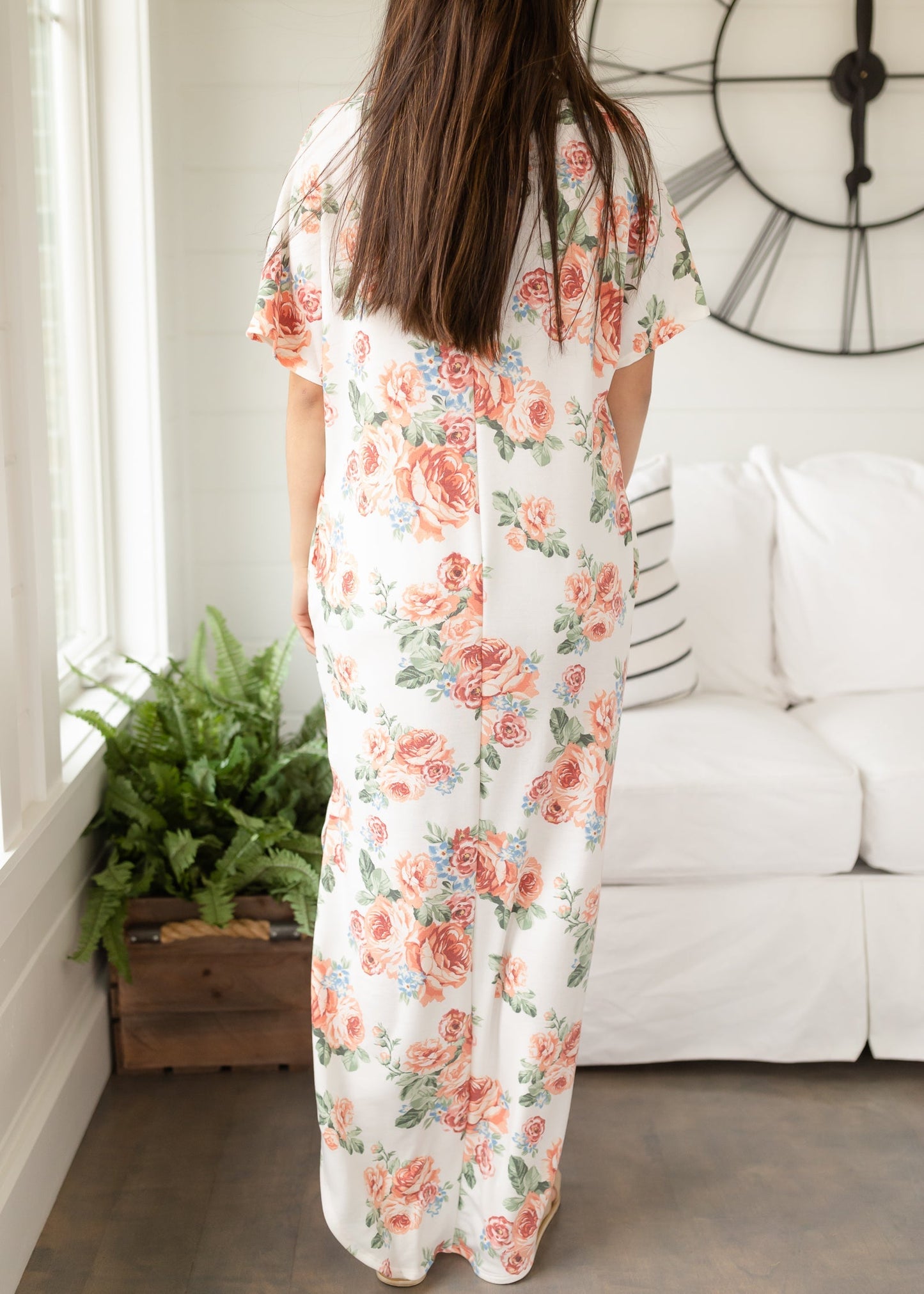 Ivory Vintage Floral Maxi Dress - FINAL SALE Dresses