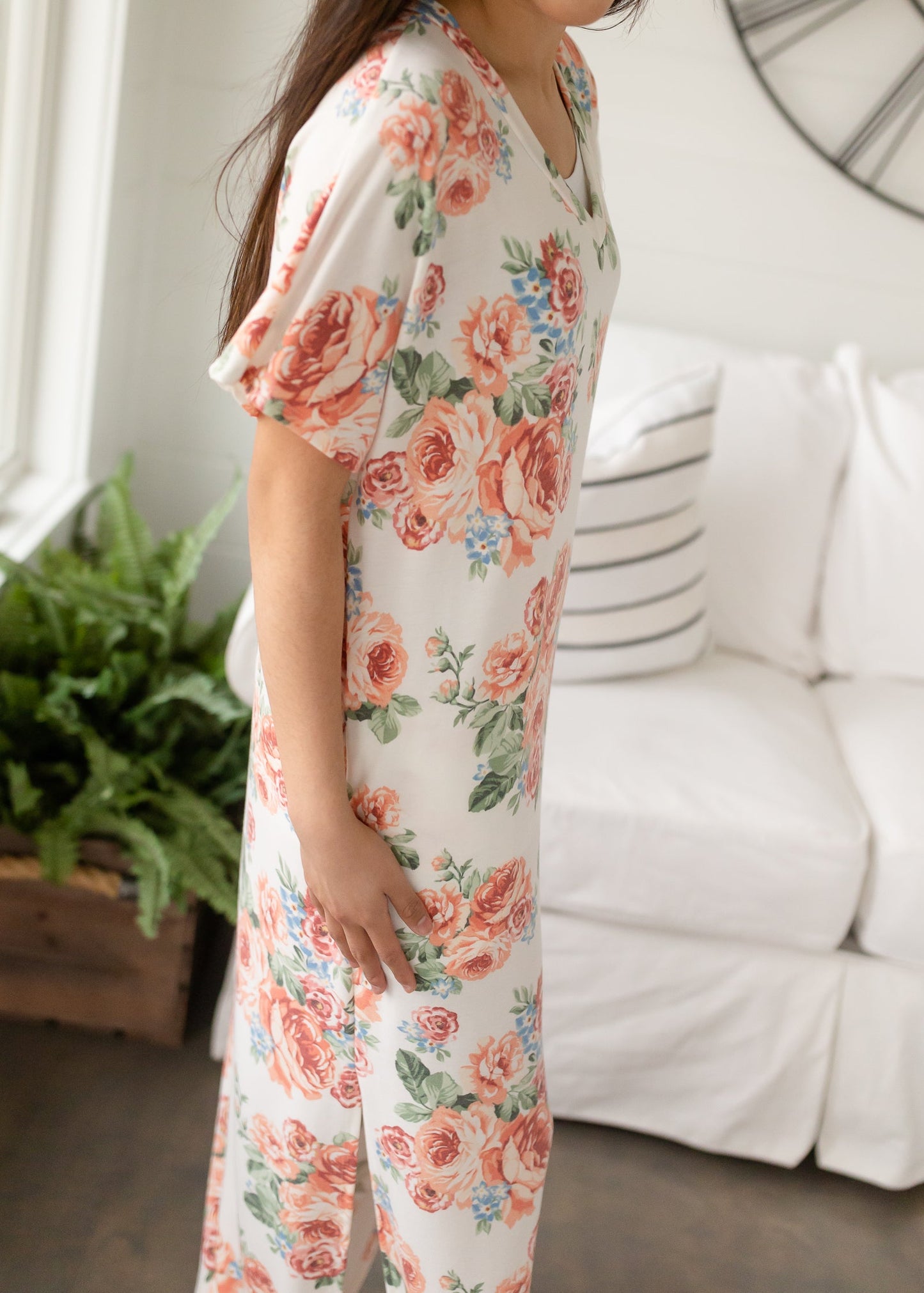 Ivory Vintage Floral Maxi Dress - FINAL SALE Dresses