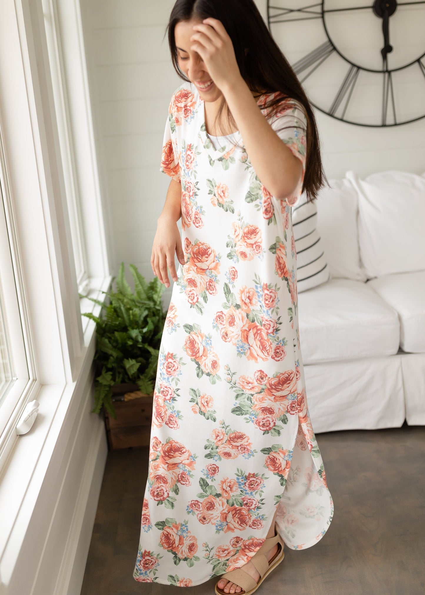 Ivory Vintage Floral Maxi Dress - FINAL SALE Dresses