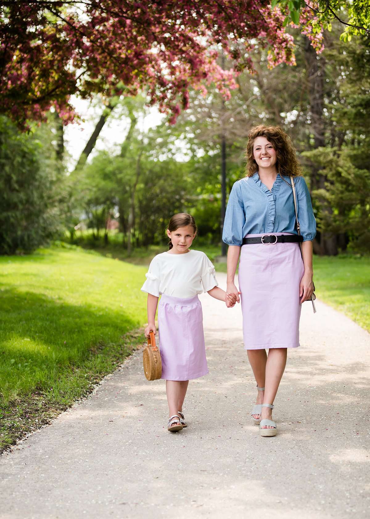 Joey Lavender Stretch Waist Midi Skirt - FINAL SALE Skirts