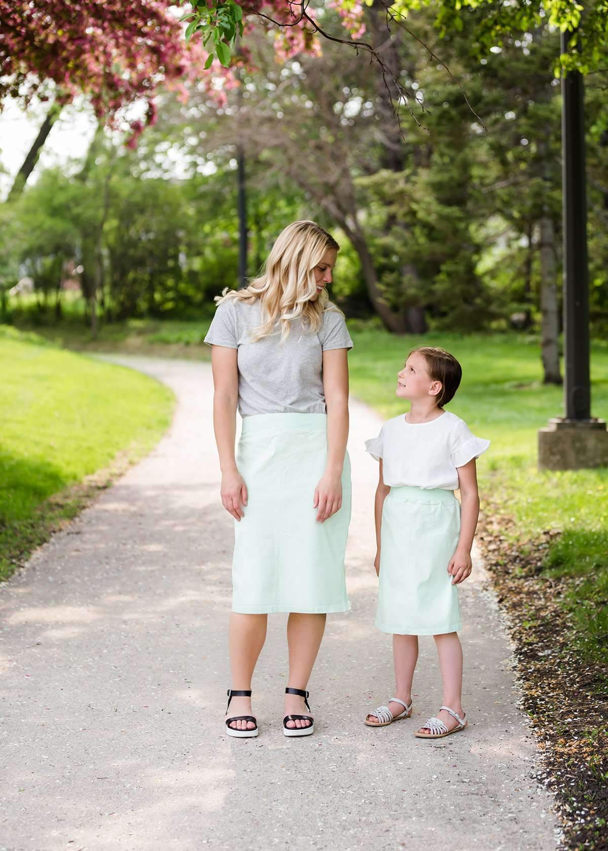 Joey Mint Stretch Waist Midi Skirt - FINAL SALE Skirts S