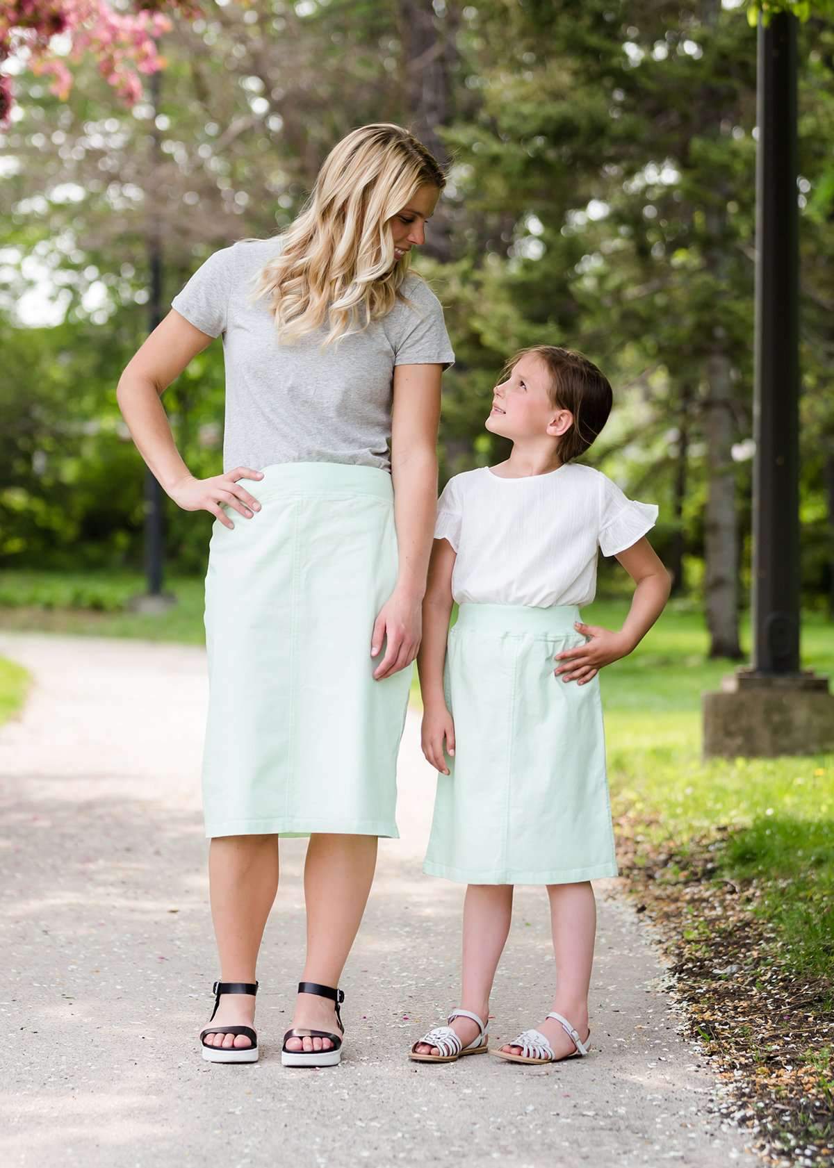 Joey Mint Stretch Waist Midi Skirt - FINAL SALE Skirts S