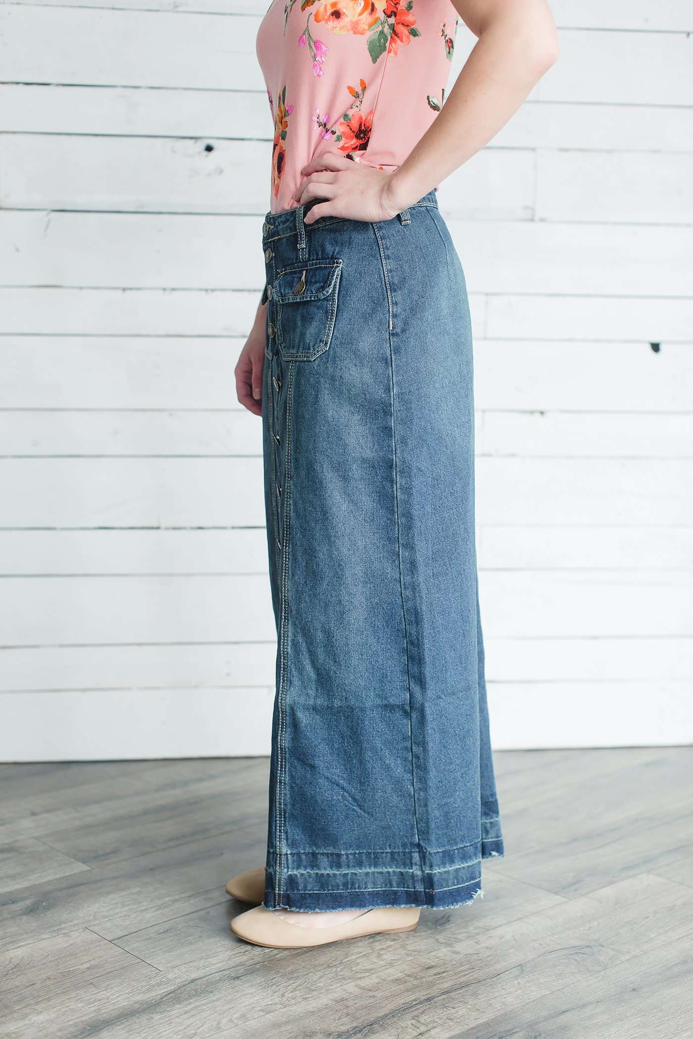 Julia Long Denim Skirt - FINAL SALE Skirts