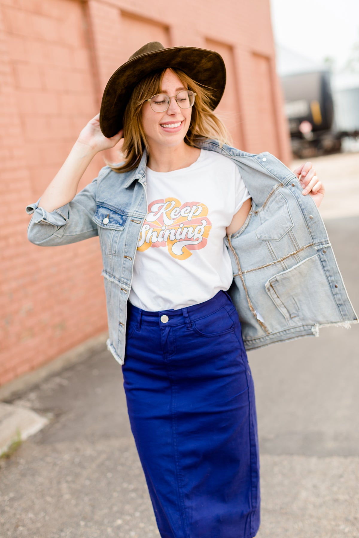 Keep Shining mustard and pink Inherit Graphic Tee