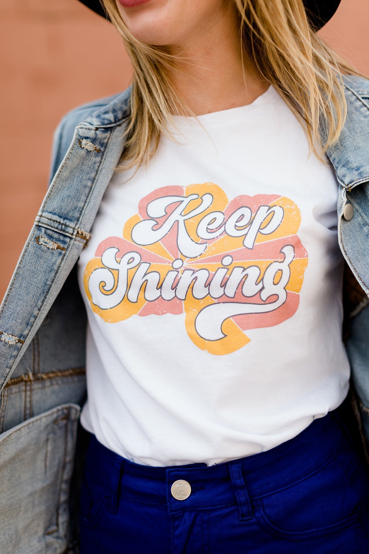 Keep Shining mustard and pink Inherit Graphic Tee