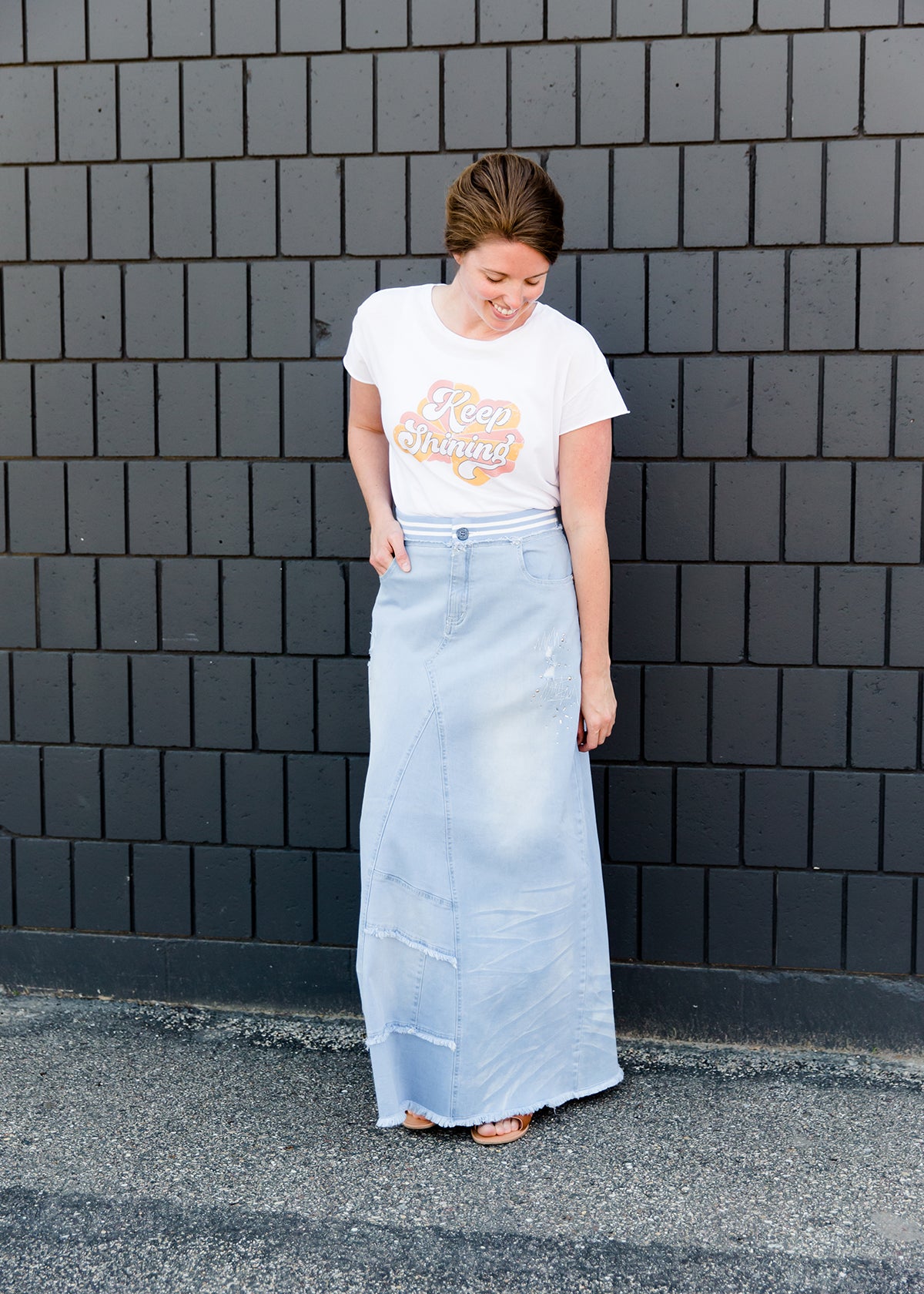 Keep Shining mustard and pink Inherit Graphic Tee