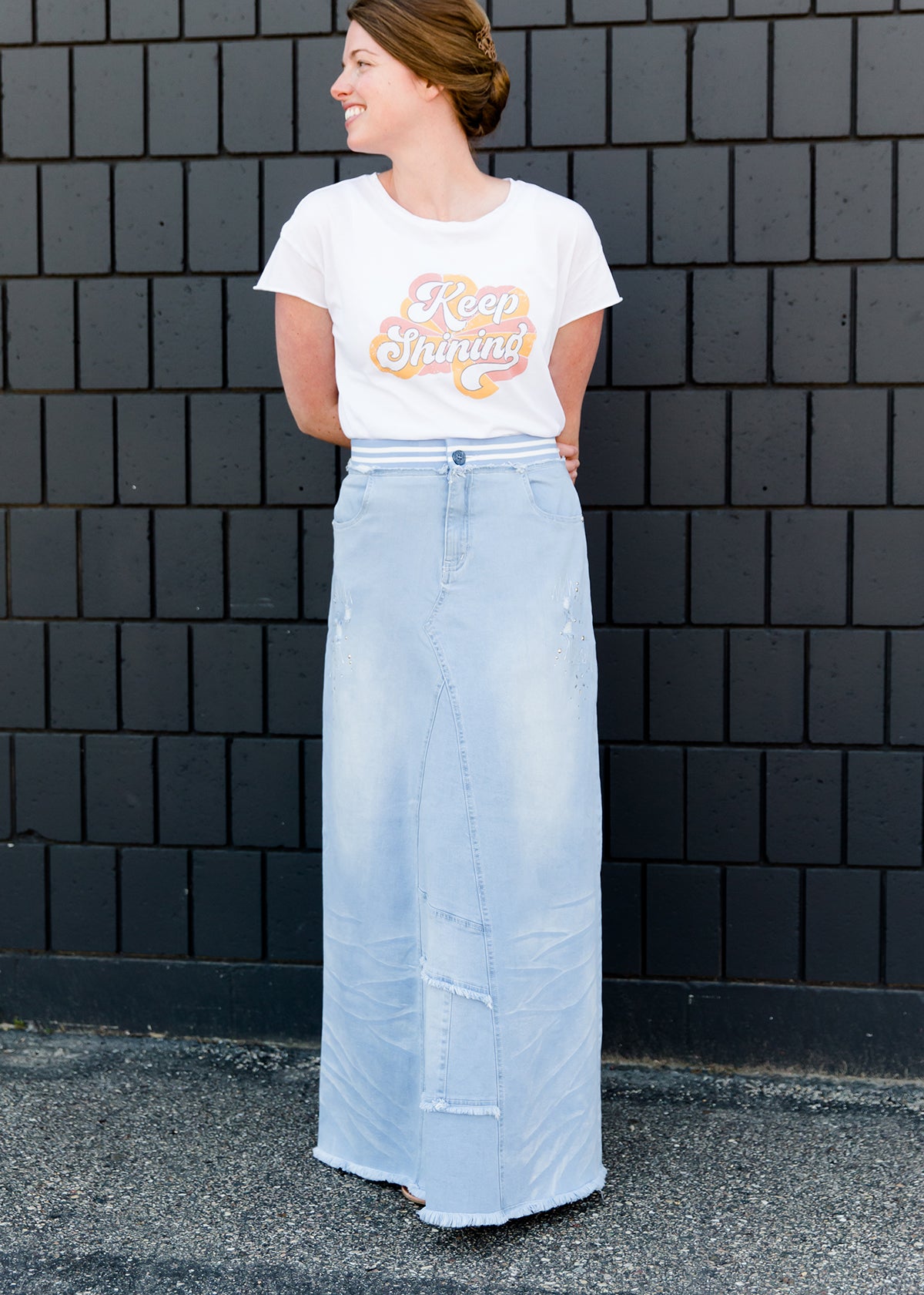 Keep Shining mustard and pink Inherit Graphic Tee