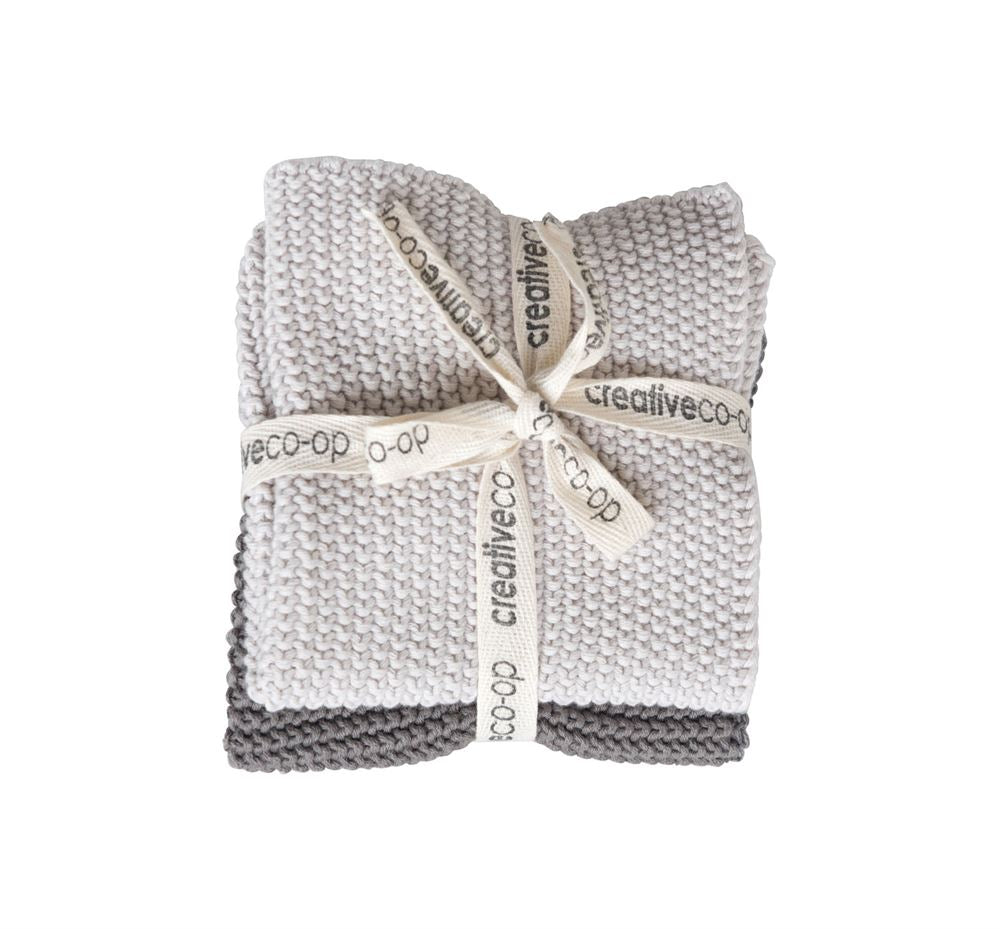 gray cotton dish cloths