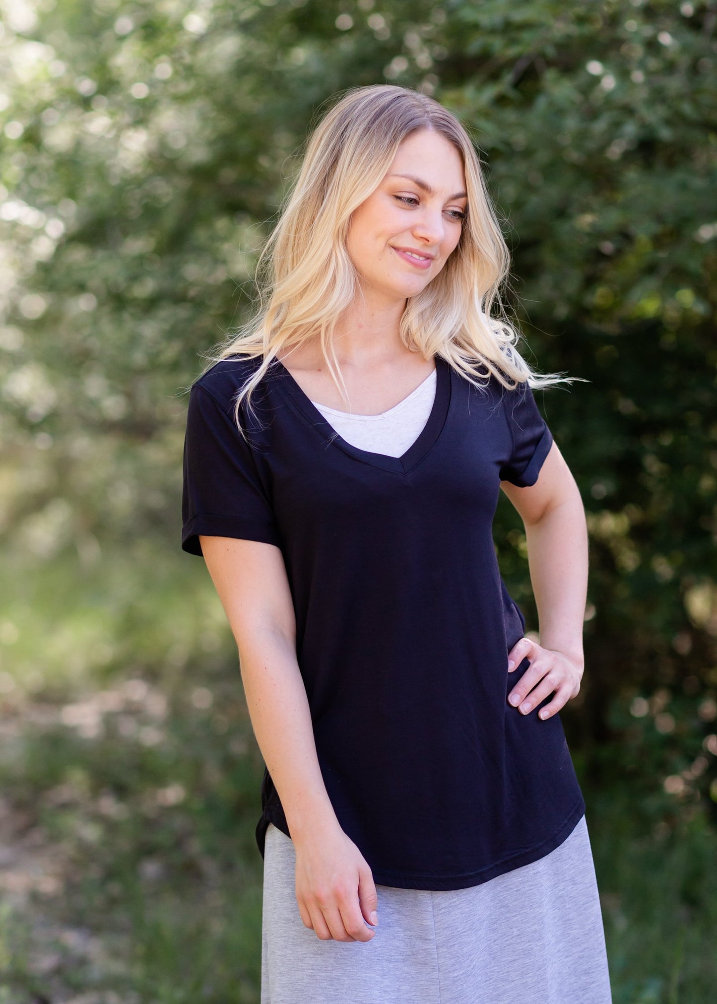 Lanelle Cuffed Sleeve Tee Tops Thread & Supply