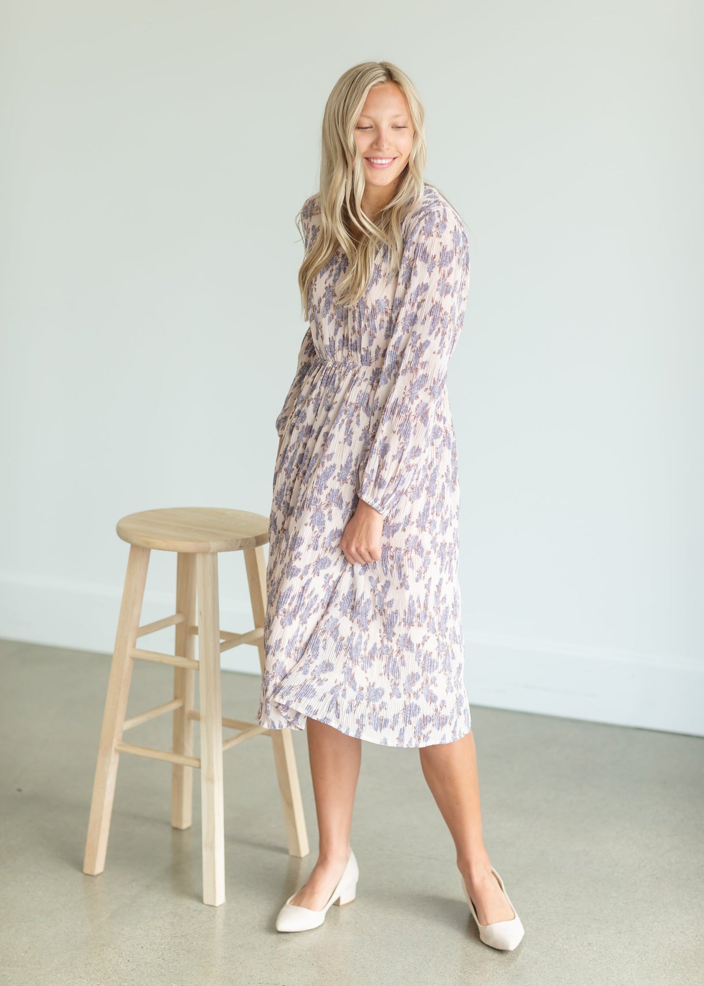 Lavender Blush Pleated Midi Dress - FINAL SALE Dresses