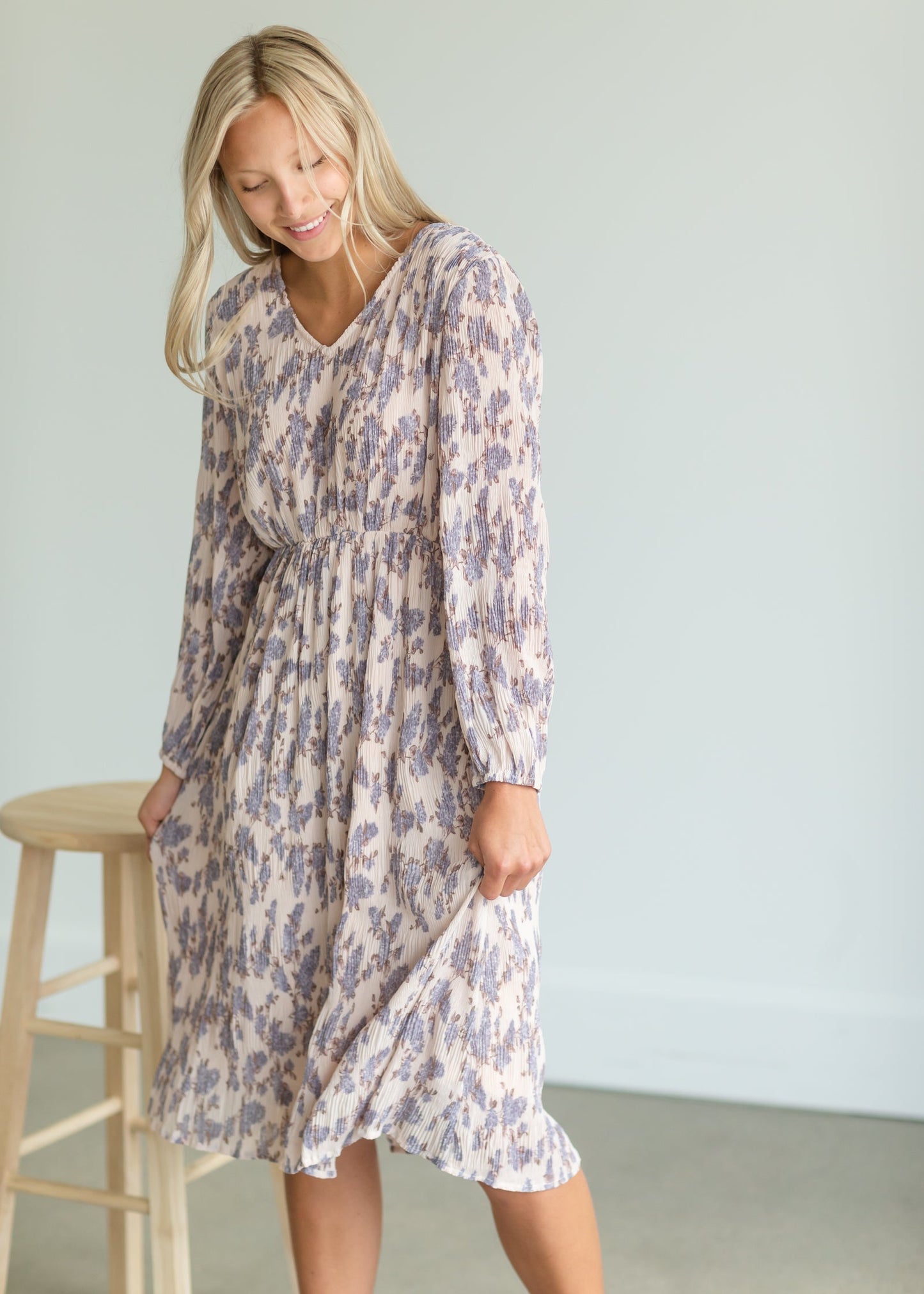 Lavender Blush Pleated Midi Dress - FINAL SALE Dresses